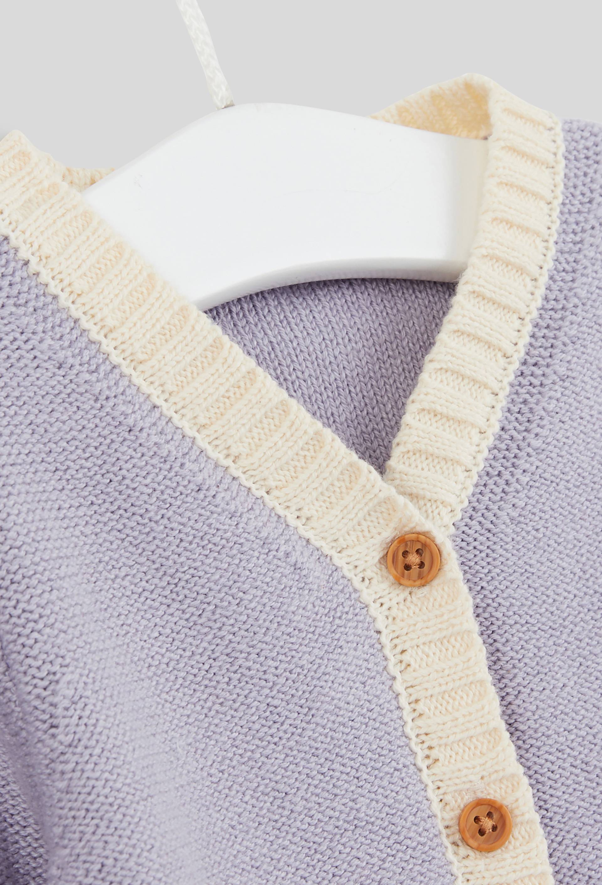 Cardigan multicolore, contient du coton BIO, Oeko-Tex, Violet clair, large image number 2