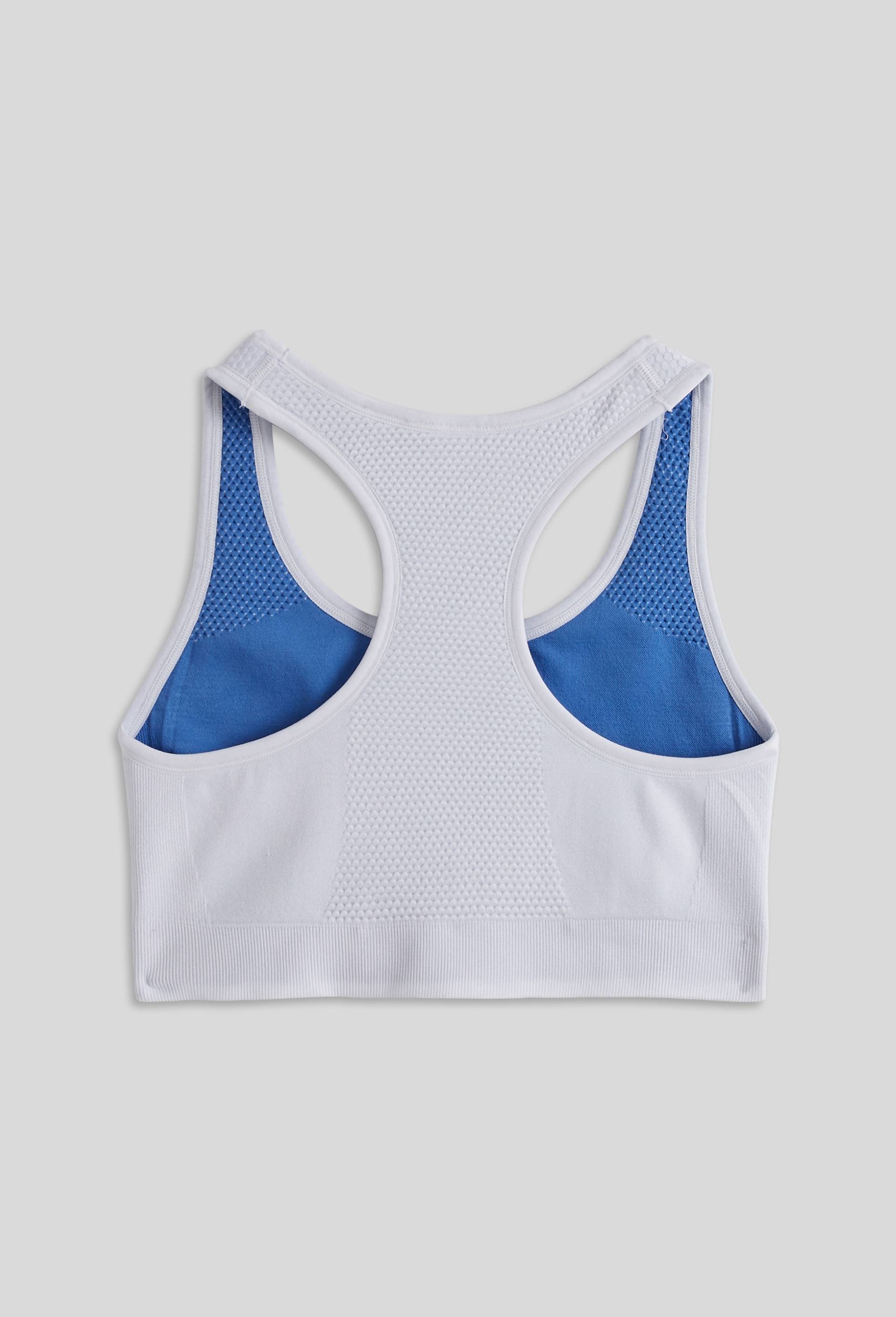 Brassière de sport réversible, certifiée OEKO-TEX, BLEU, large image number 1