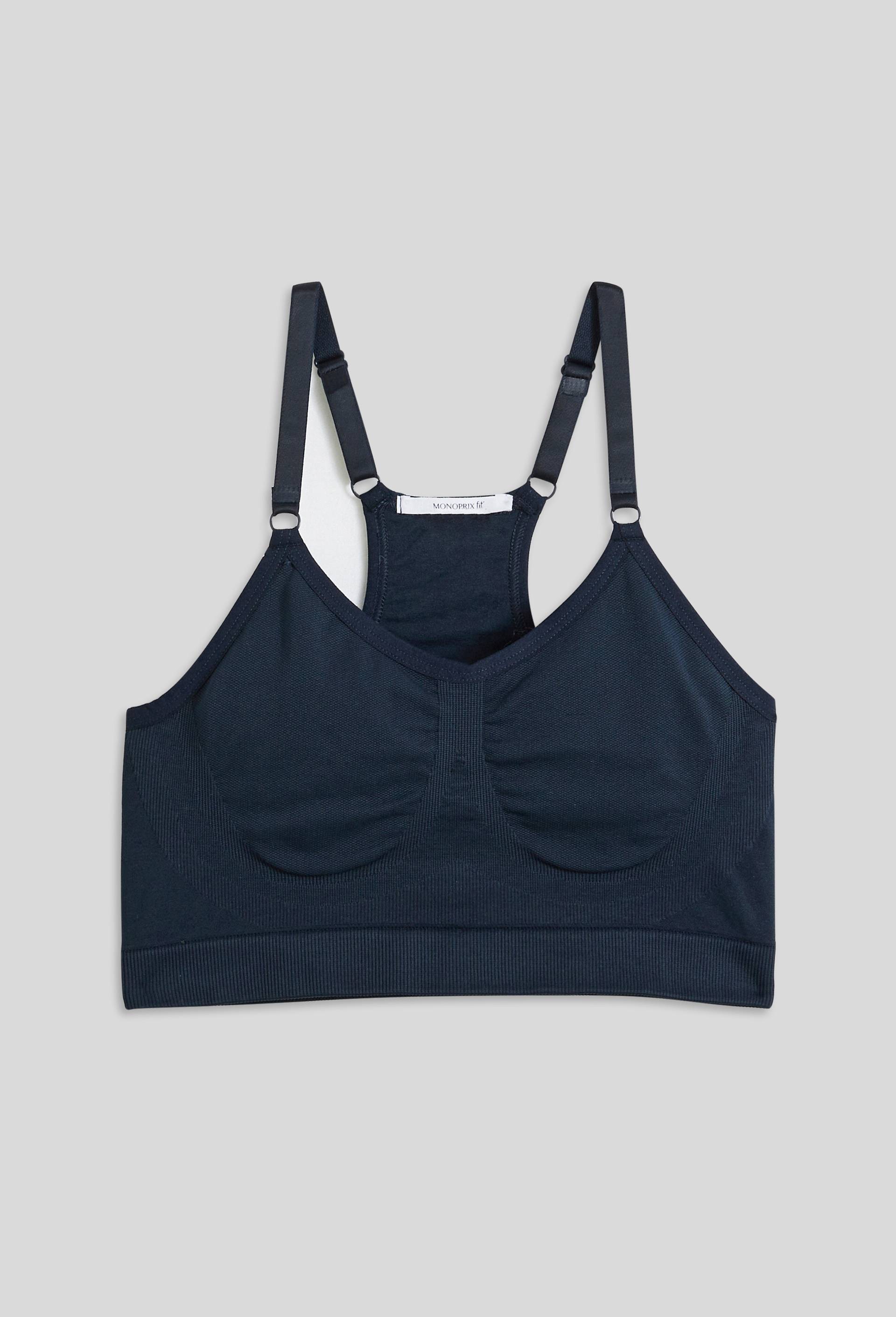 Brassière de sport sans coutures, Oeko-Tex, Bleu foncé, large image number 2