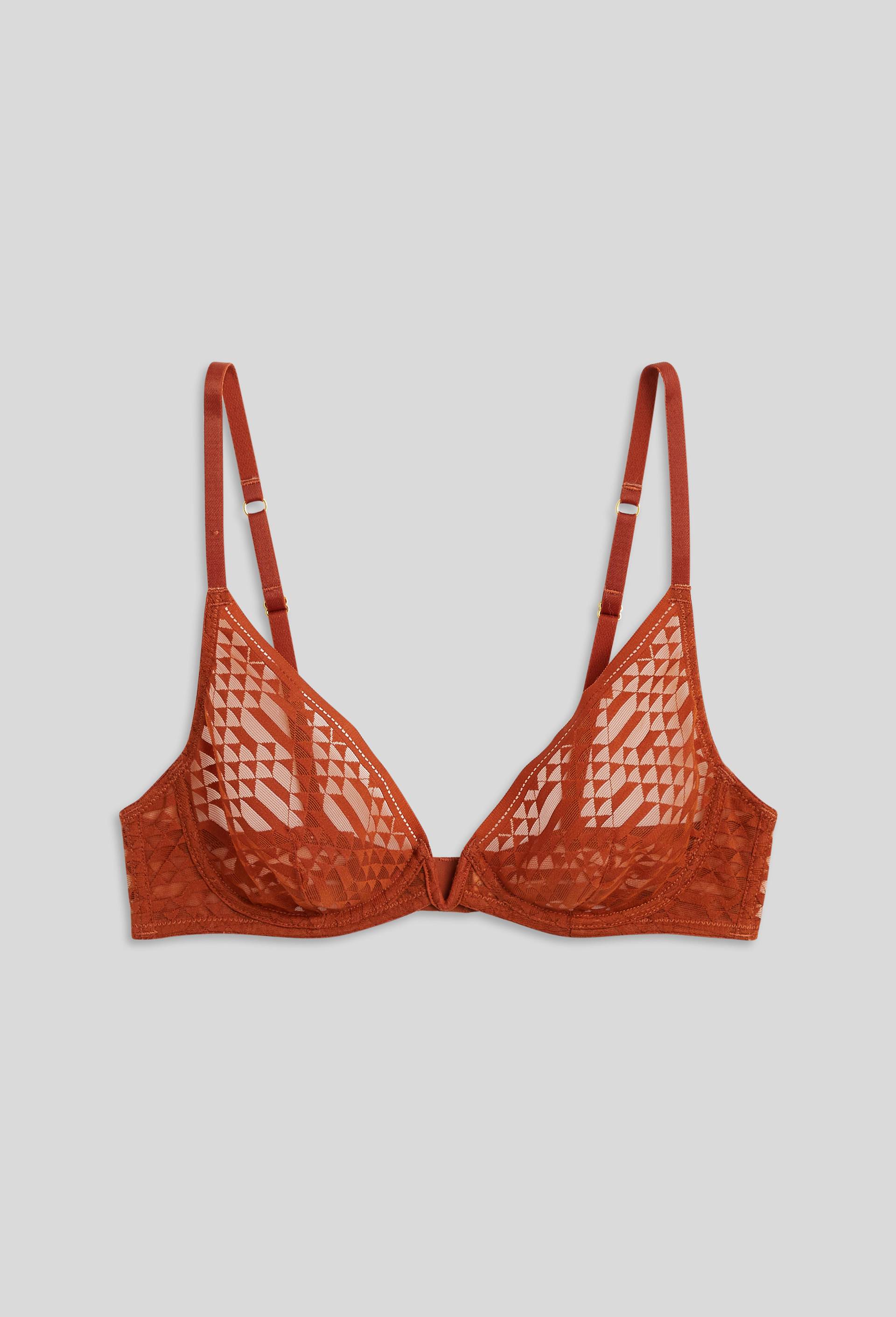 Soutien-gorge corbeille balconnet FELICIA en dentelle, Oeko-Tex, Rouge foncé, large image number 0