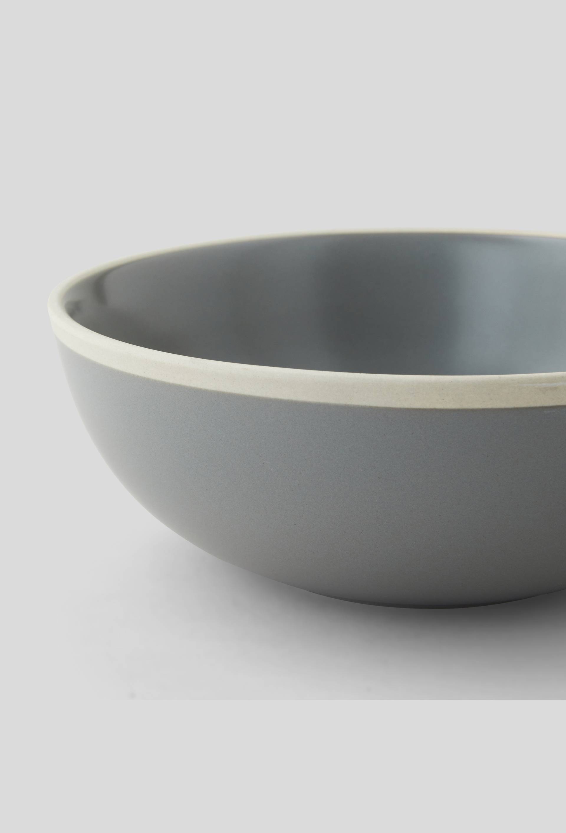 Bol liseré biscuit, 16cm, Gris foncé, large image number 1.0