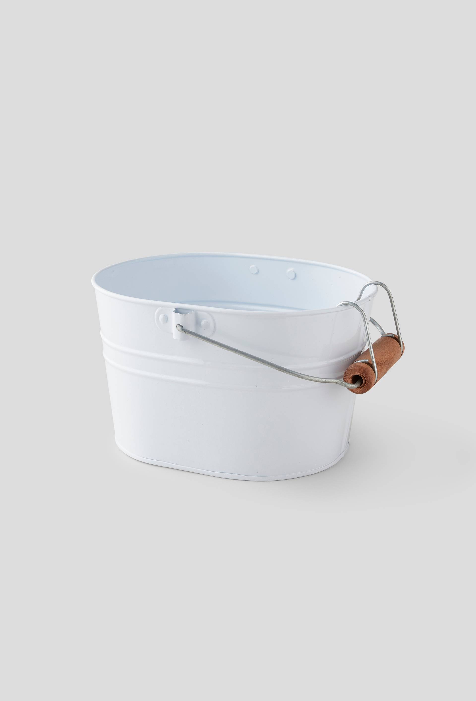Panier pince à linge en métal, 20 x 16 x 12 cm, Blanc, large image number 0