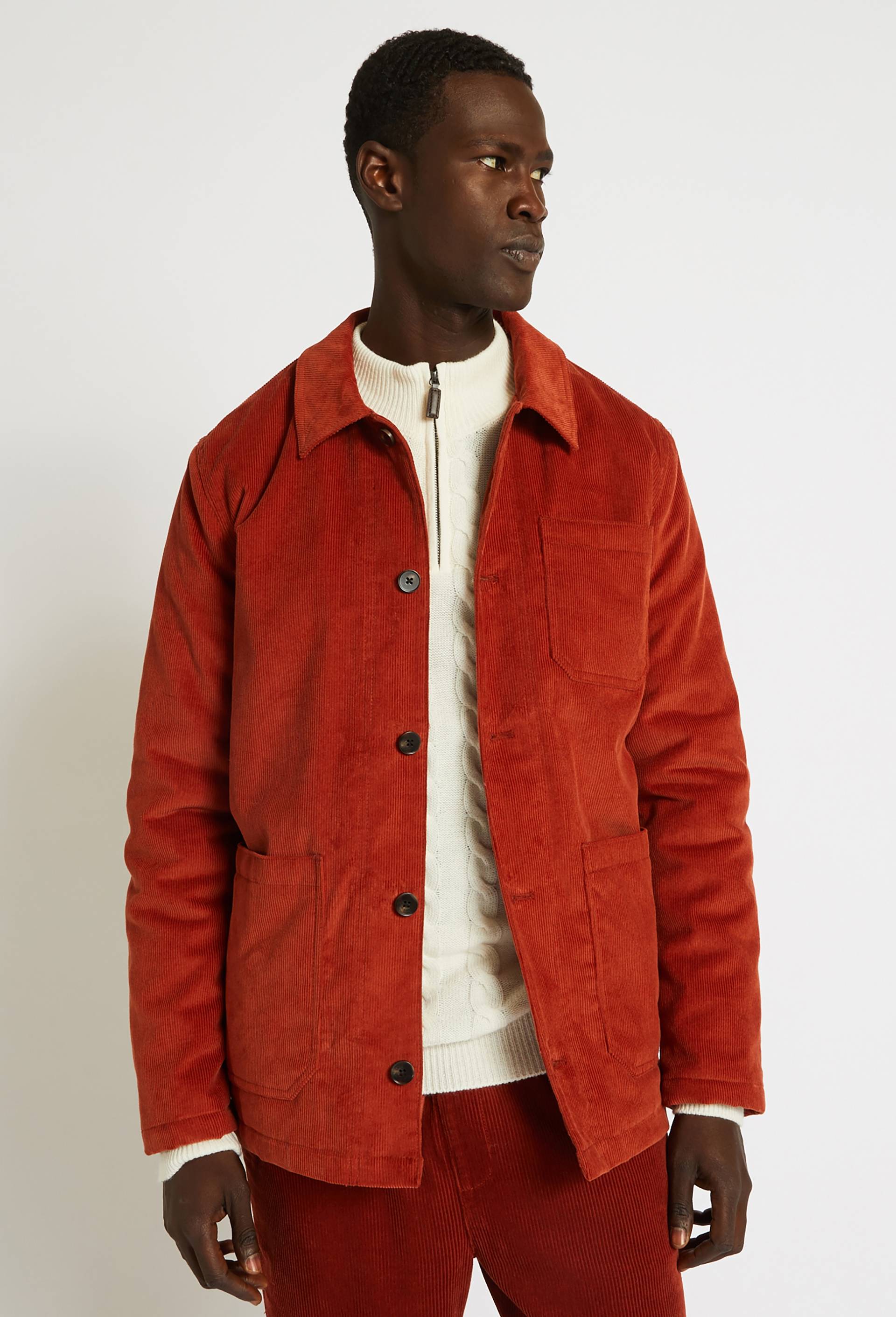 Veste en velours, coton certifié Oekotex, Rouge foncé, large image number 0.0
