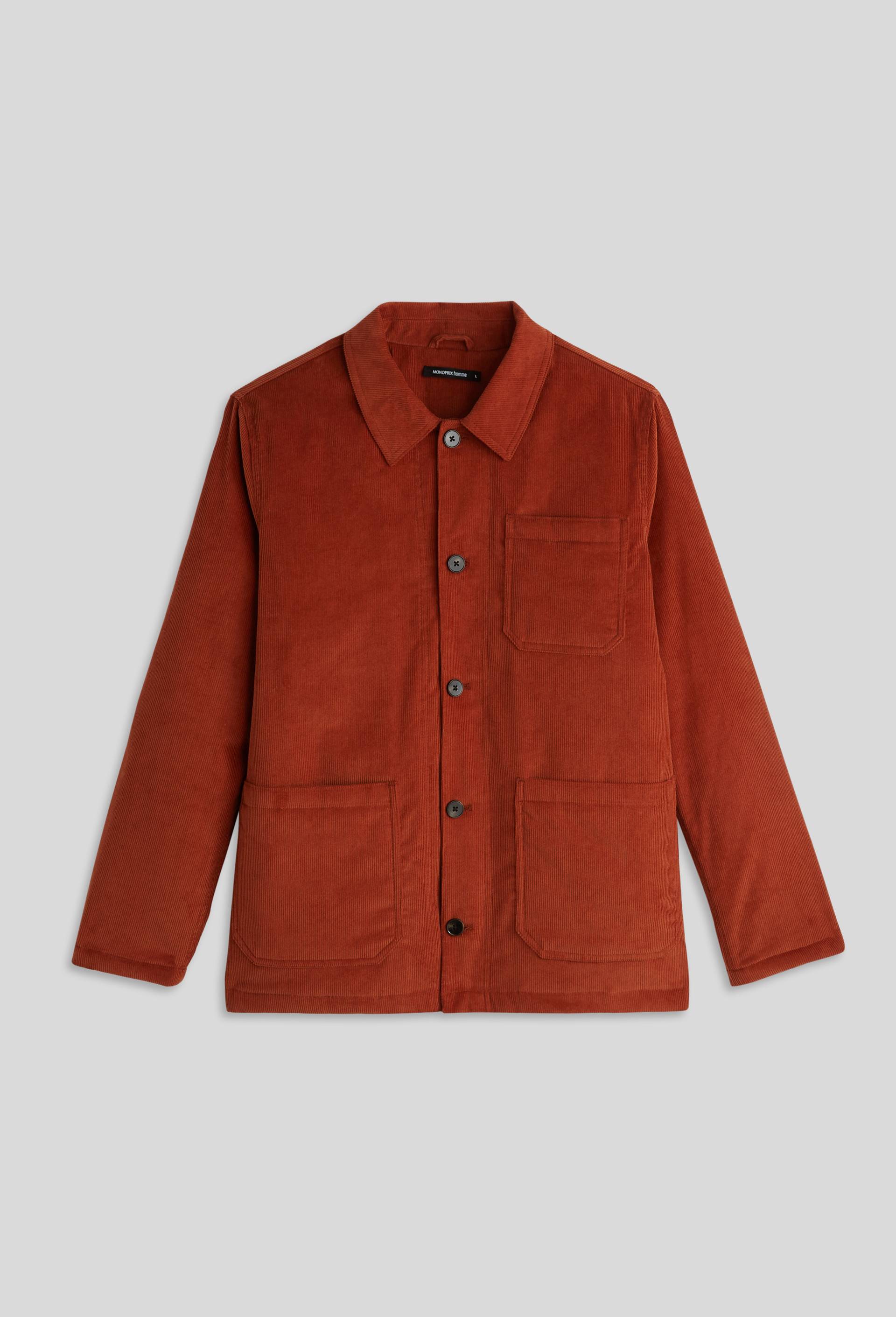 Veste en velours, coton certifié Oekotex, Rouge foncé, large image number 2