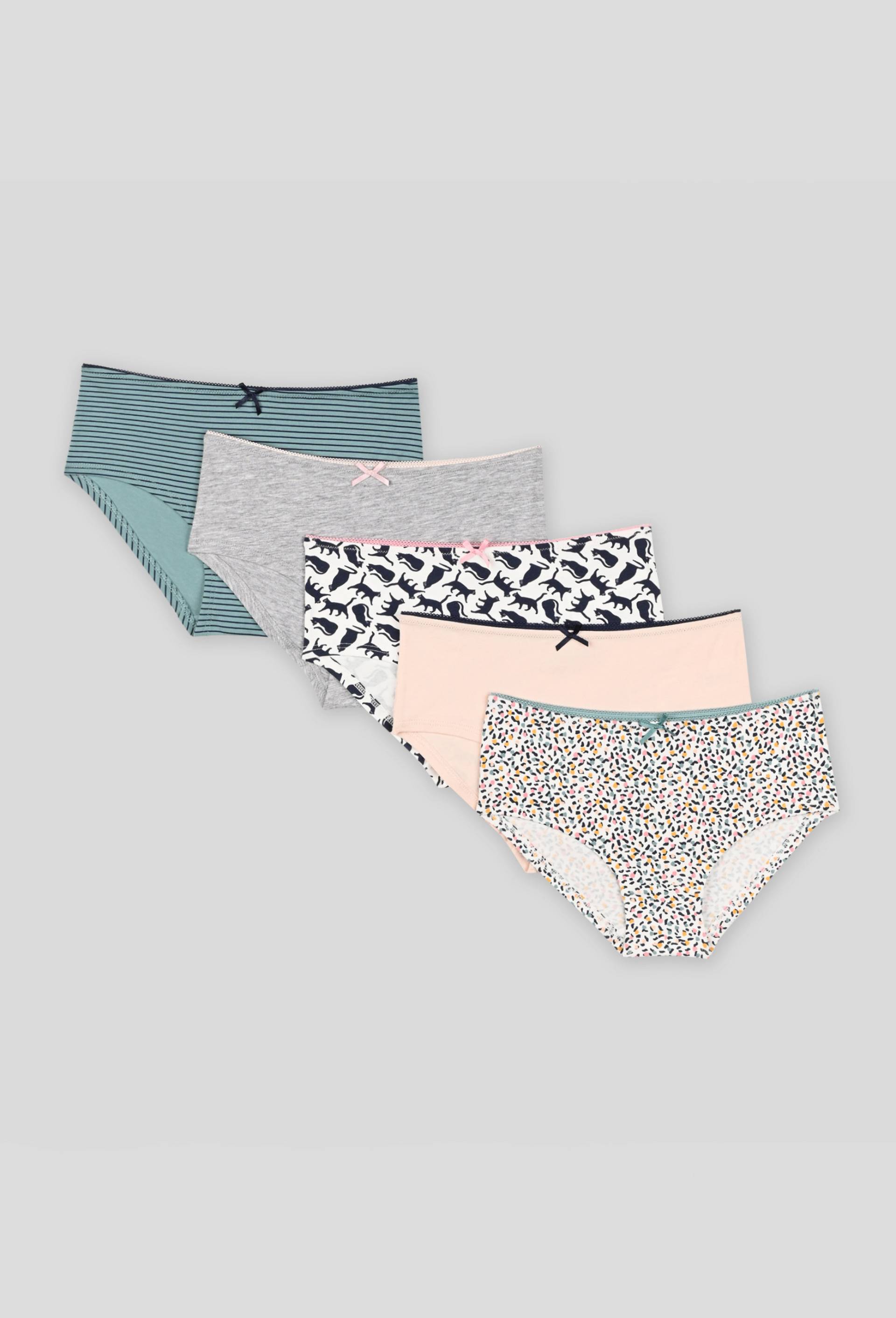 Lot de 5 shorties, Coton BIO, Oeko-Tex, Vert, large image number 0.0