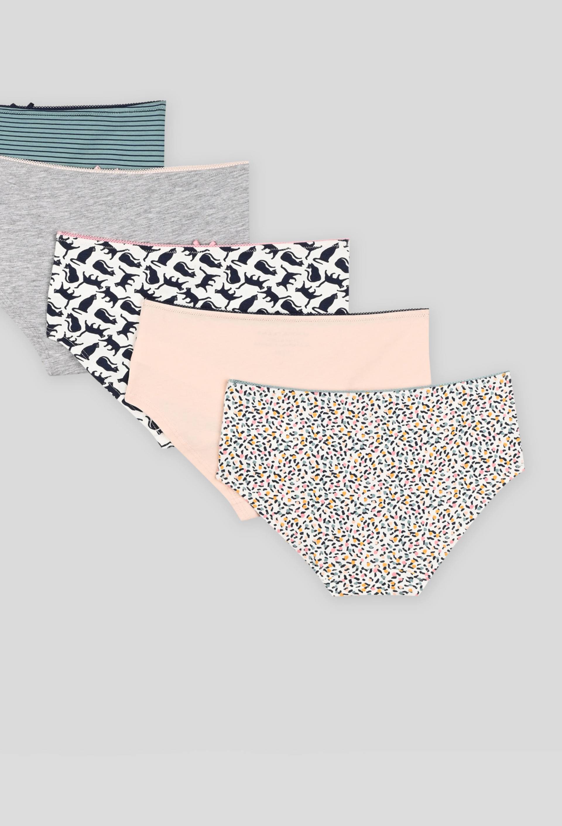 Lot de 5 shorties, Coton BIO, Oeko-Tex, Vert, large image number 1