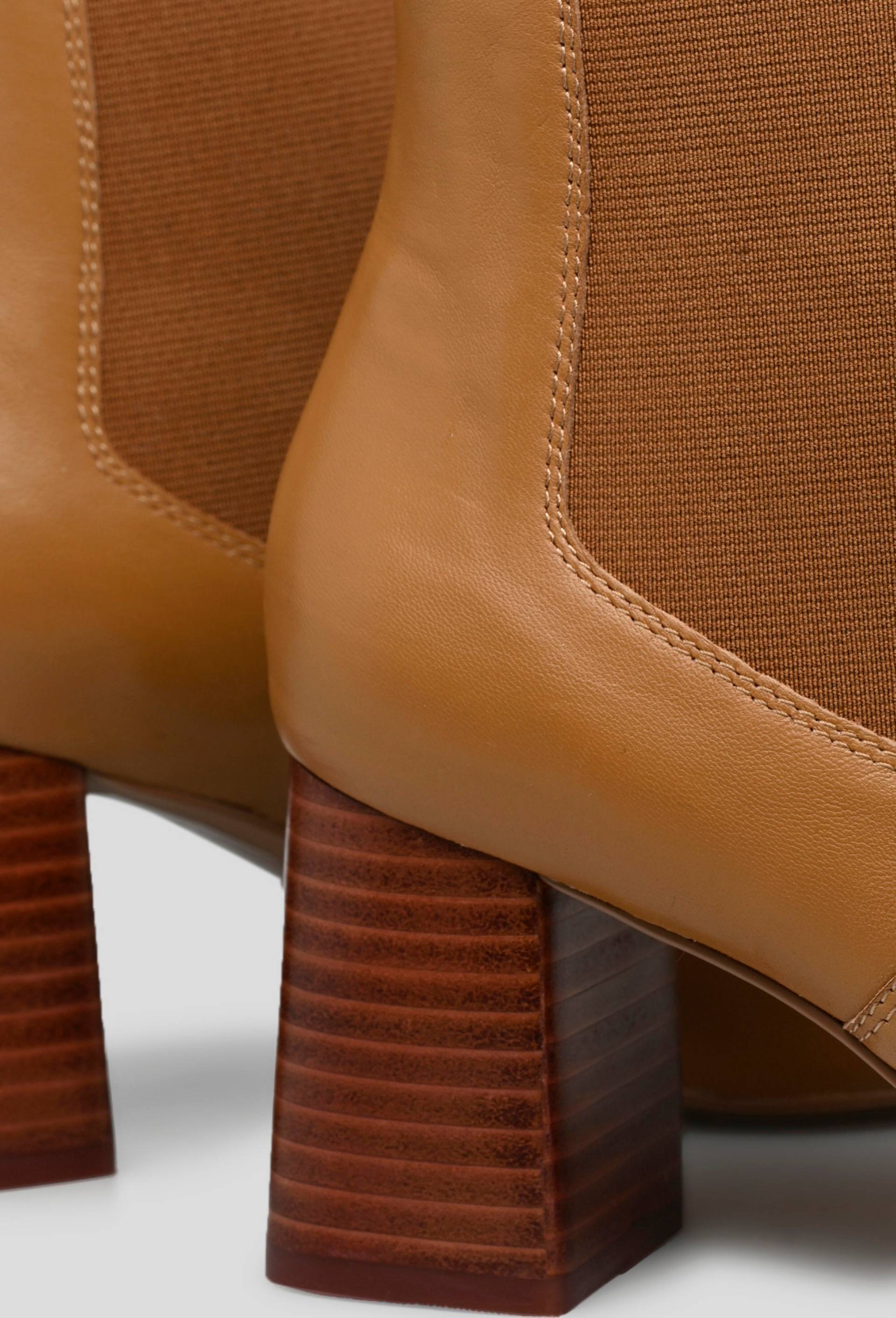 Bottines à talon ,cuir responsable, Beige, large image number 2