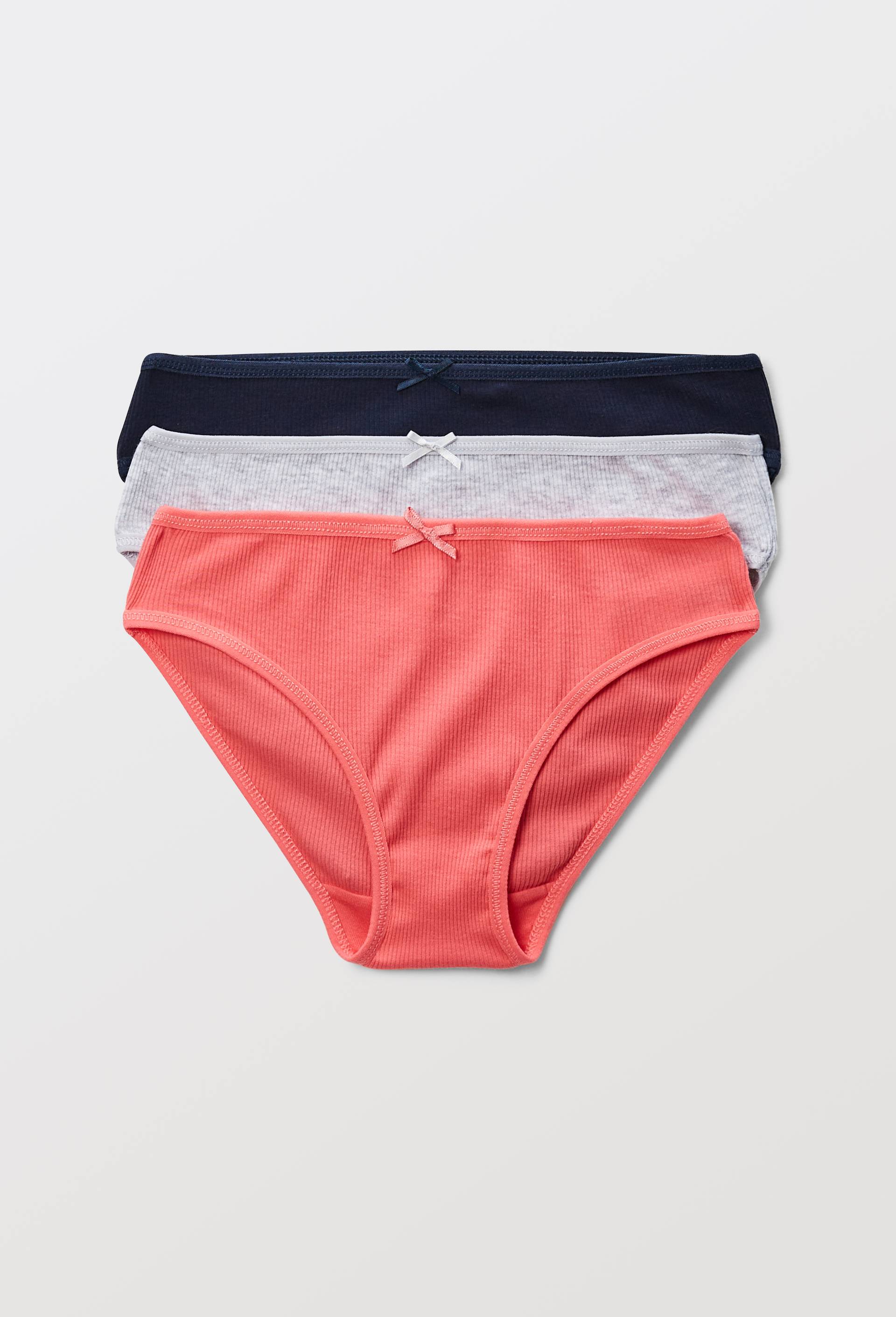 Lot de 3 culottes unies en coton BIO GOTS, Bleu fonc&eacute;, large image number 0.0
