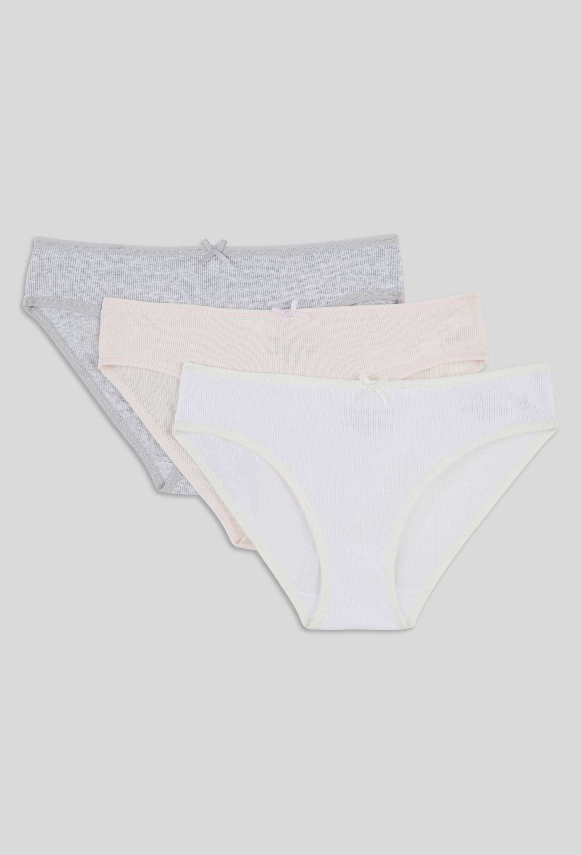 Lot de 3 culottes unies en coton BIO GOTS, Rose clair, large image number 0