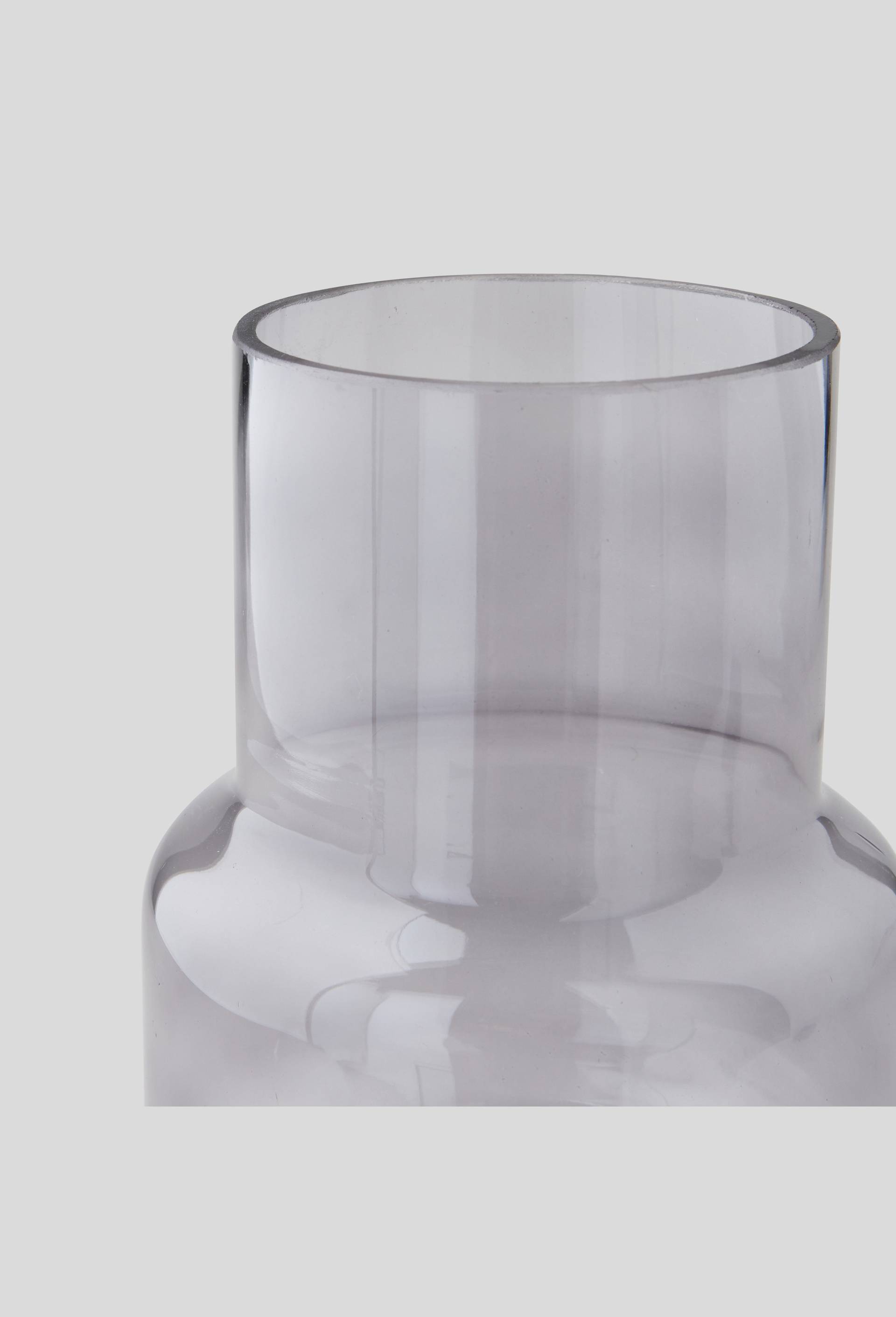 Vase en verre graphique, Gris foncé, large image number 1.0