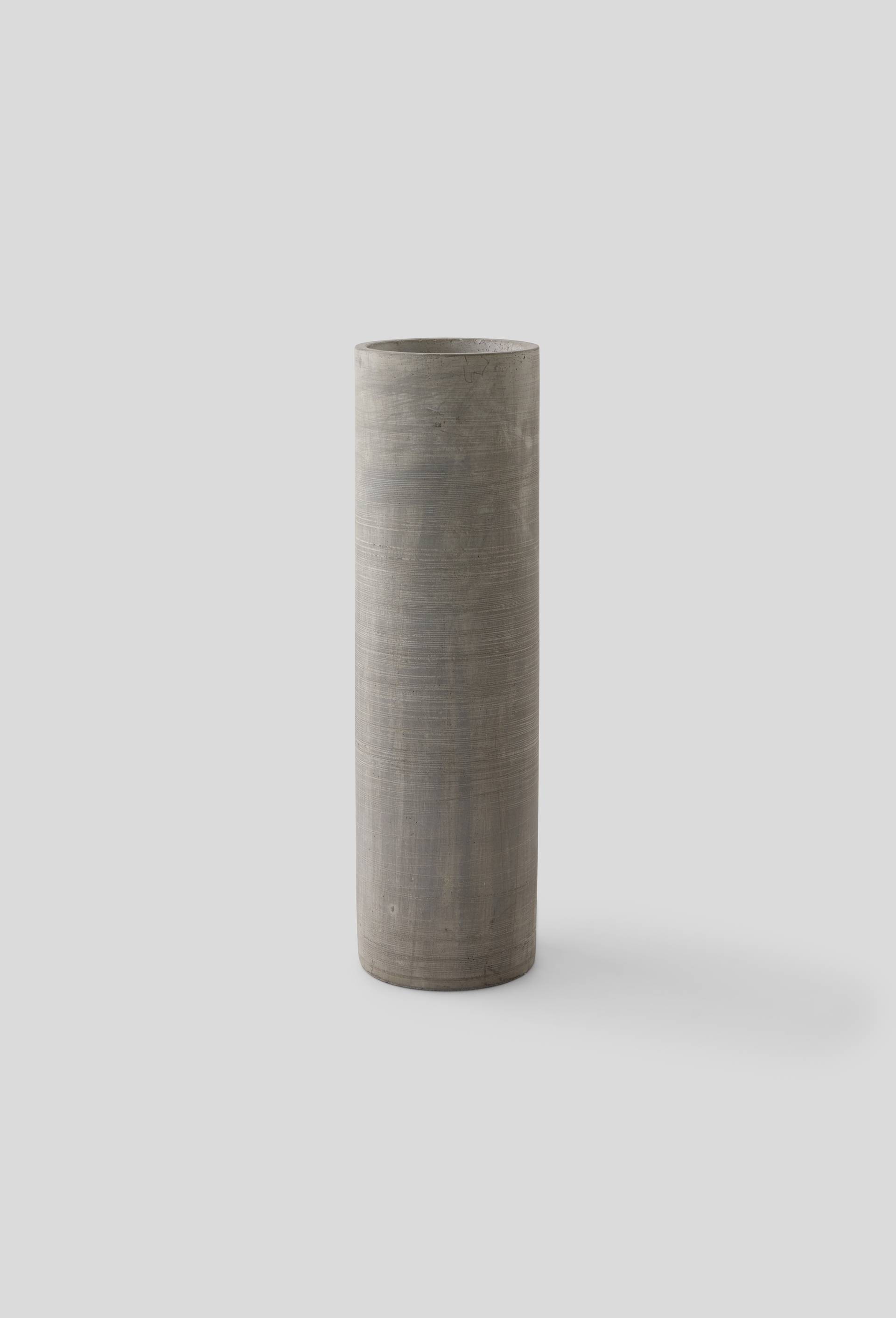 Vase en béton rond GM, Gris, large image number 0