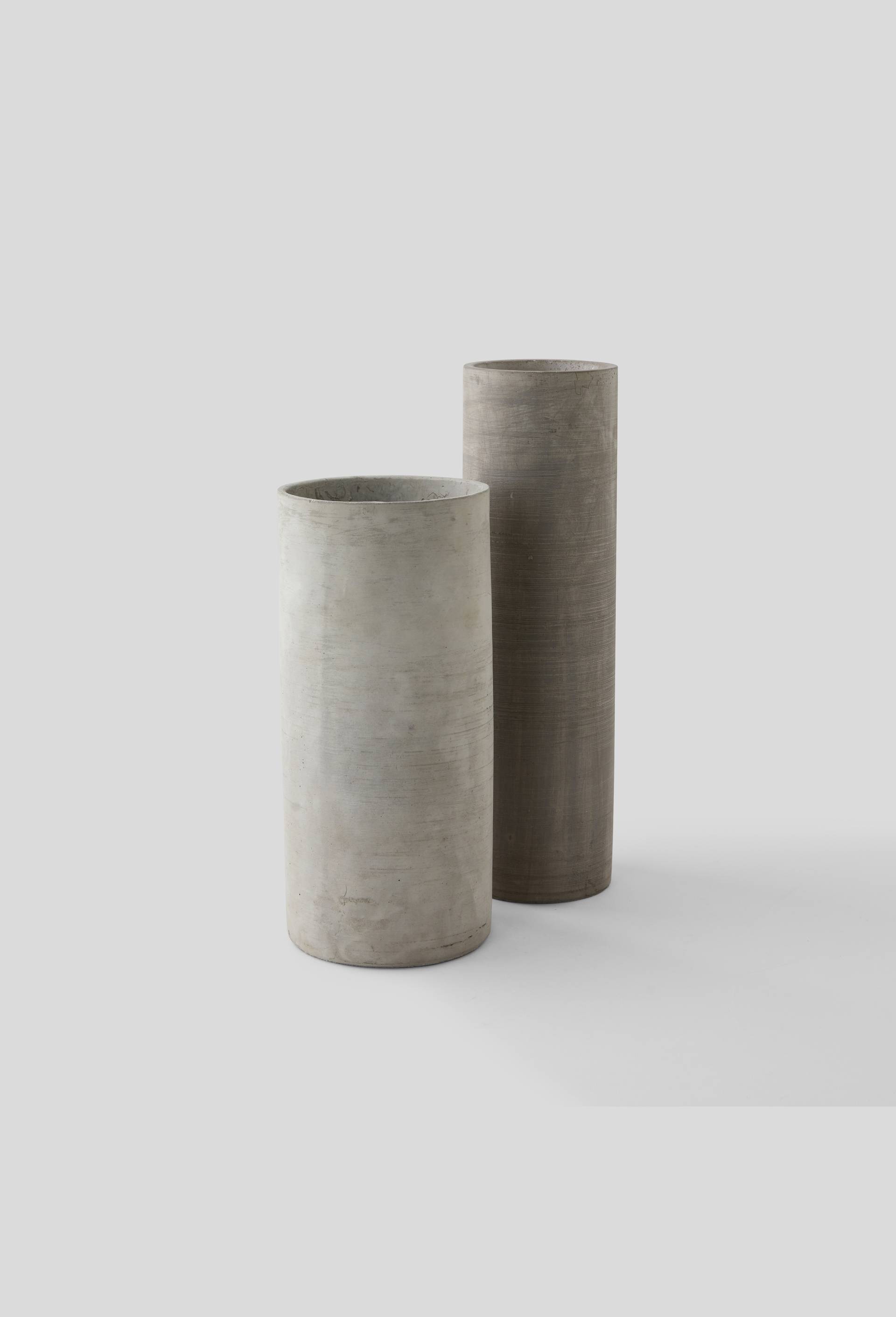 Vase en béton rond GM, Gris, large image number 1