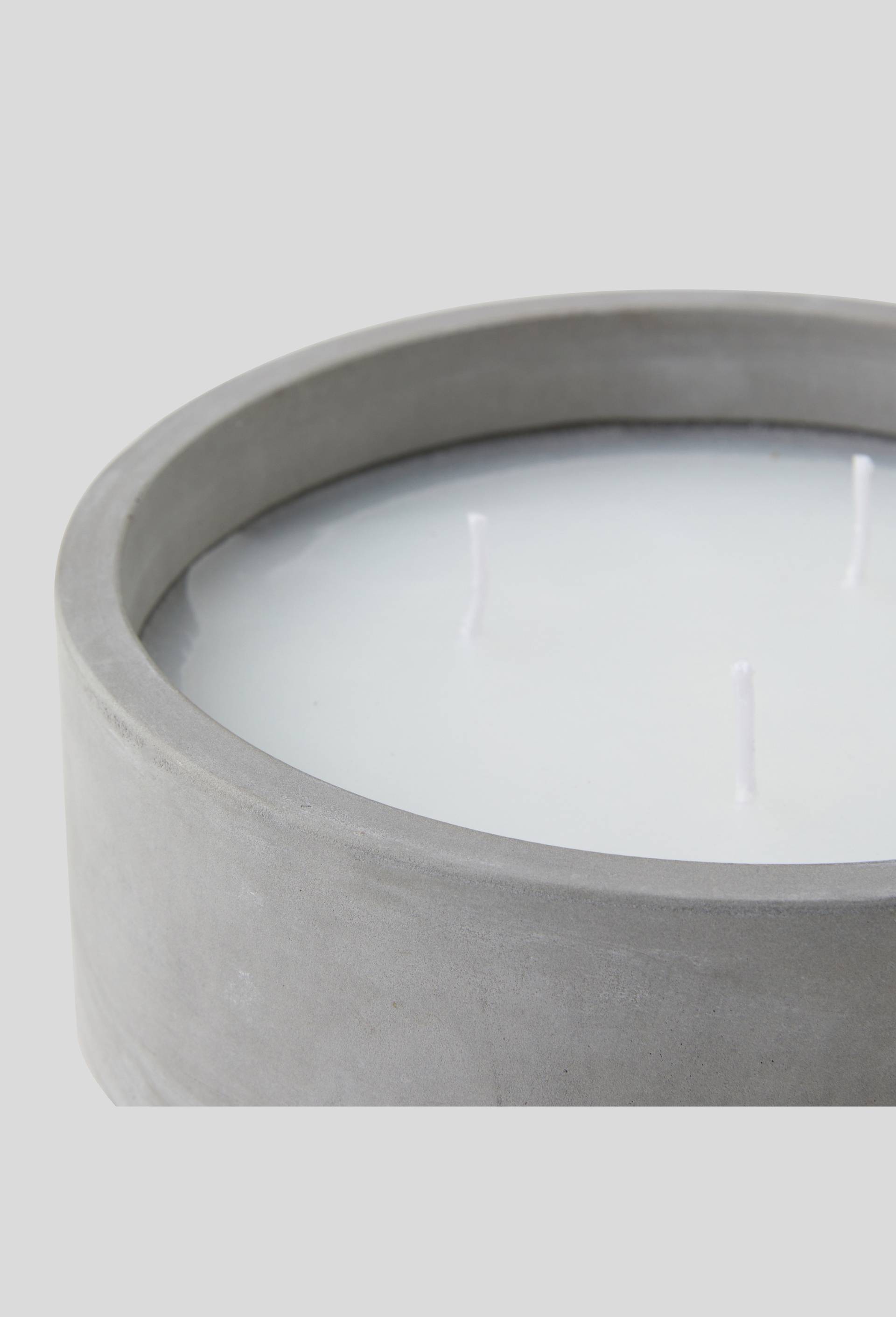 Bougie dans pot beton avec couvercle, Gris, large image number 1