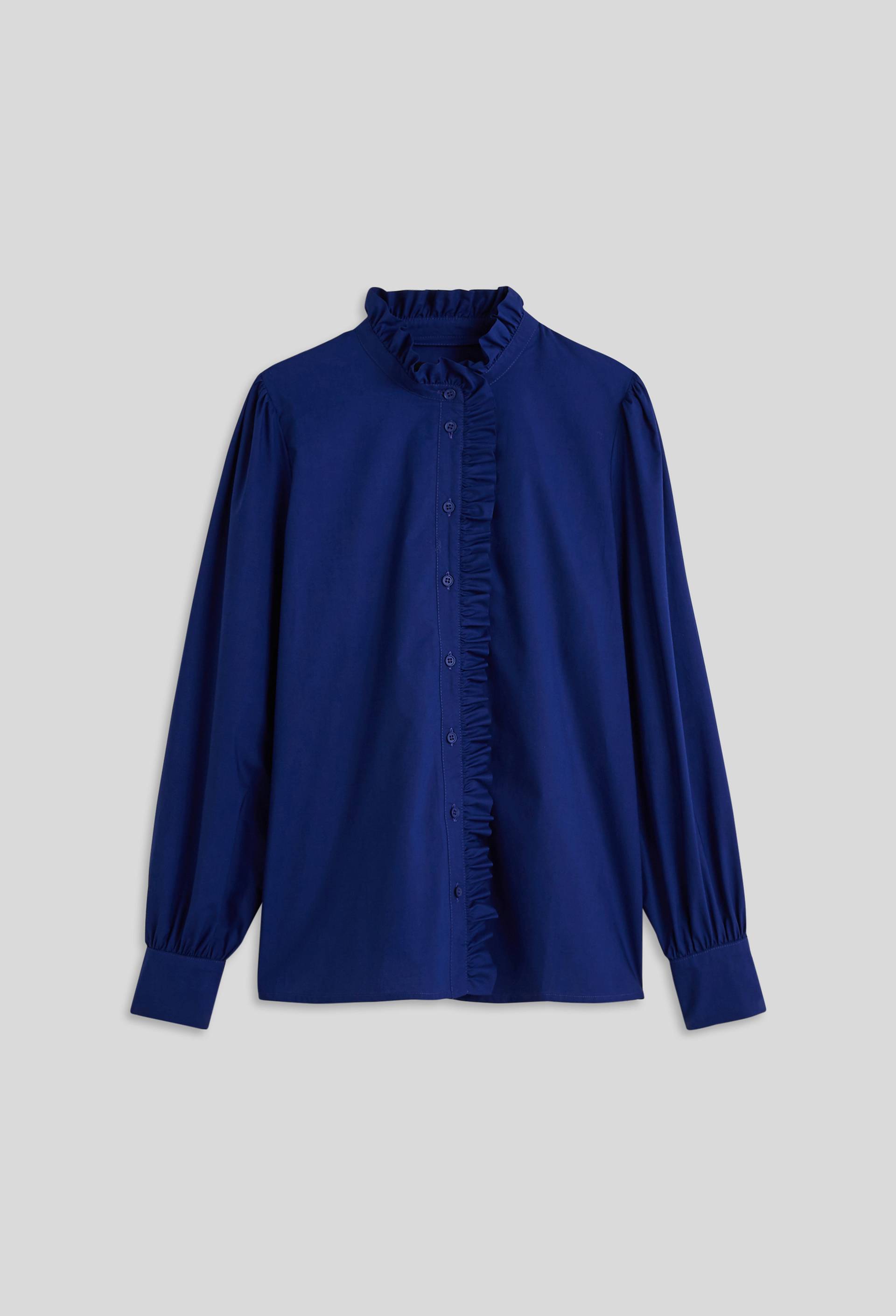 Chemise en coton manches longues, Bleu, large image number 2.0