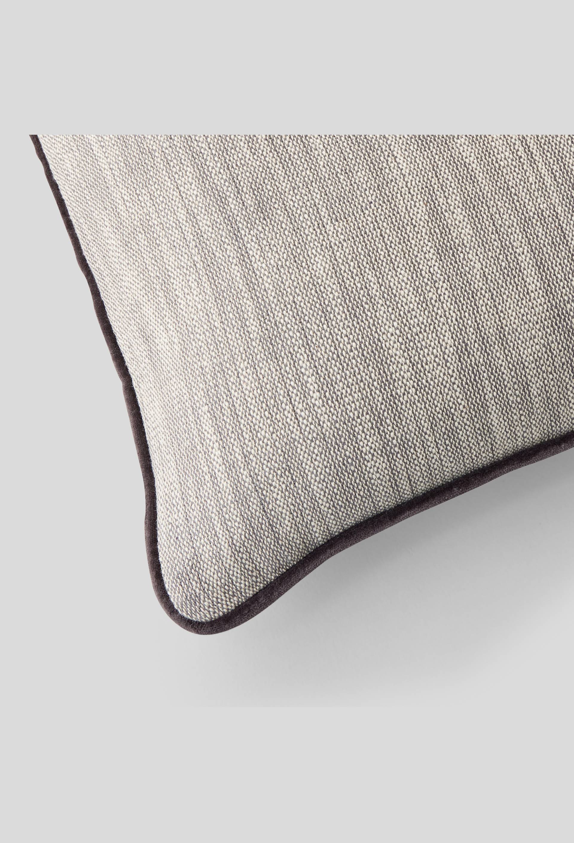 Coussin gris chiné, 40x60cm, coton, Gris foncé, large image number 1.0
