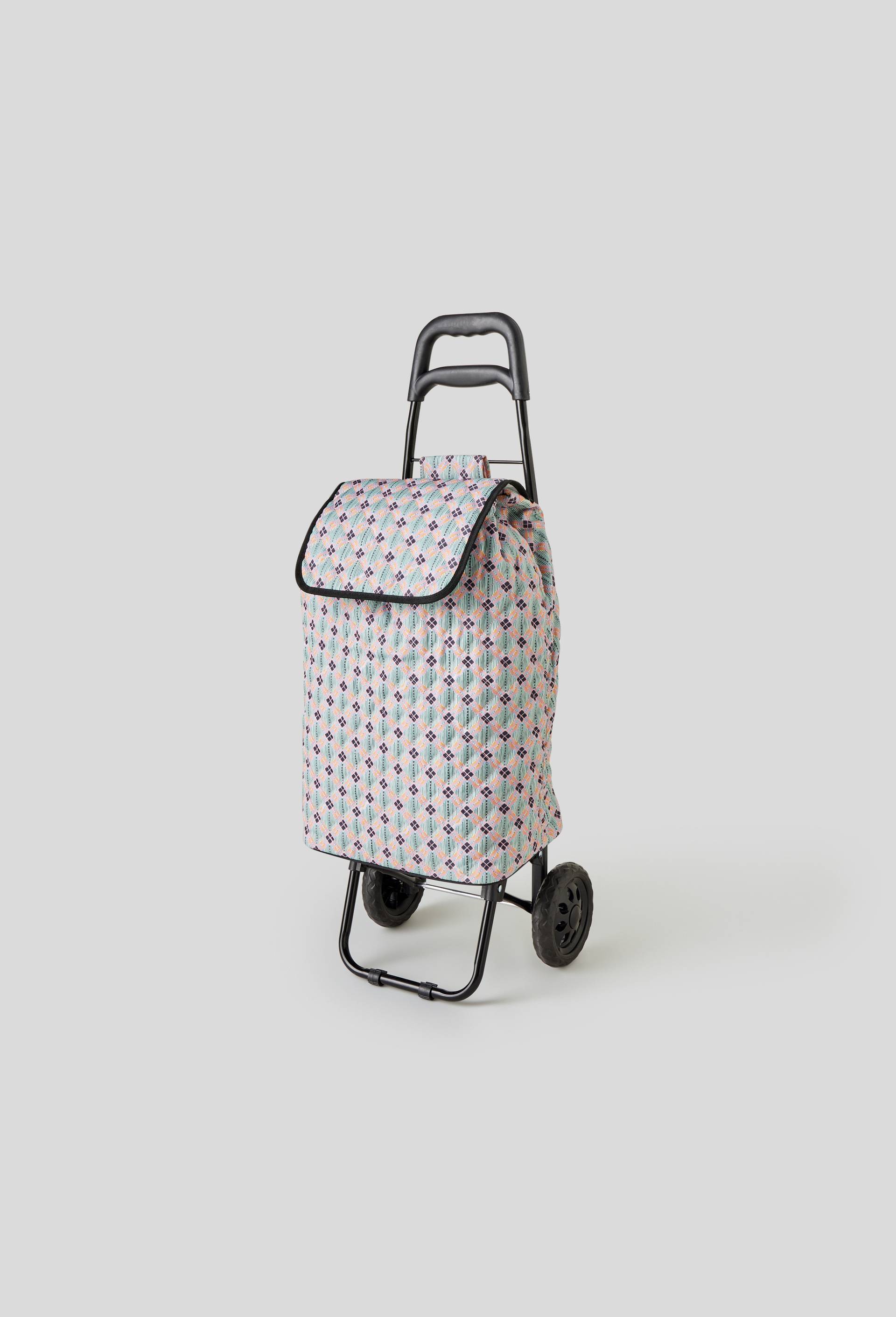 Caddie de course en polyester - MARIA DE LA ORDEN x Monoprix, Vert fonc&eacute;, large image number 0