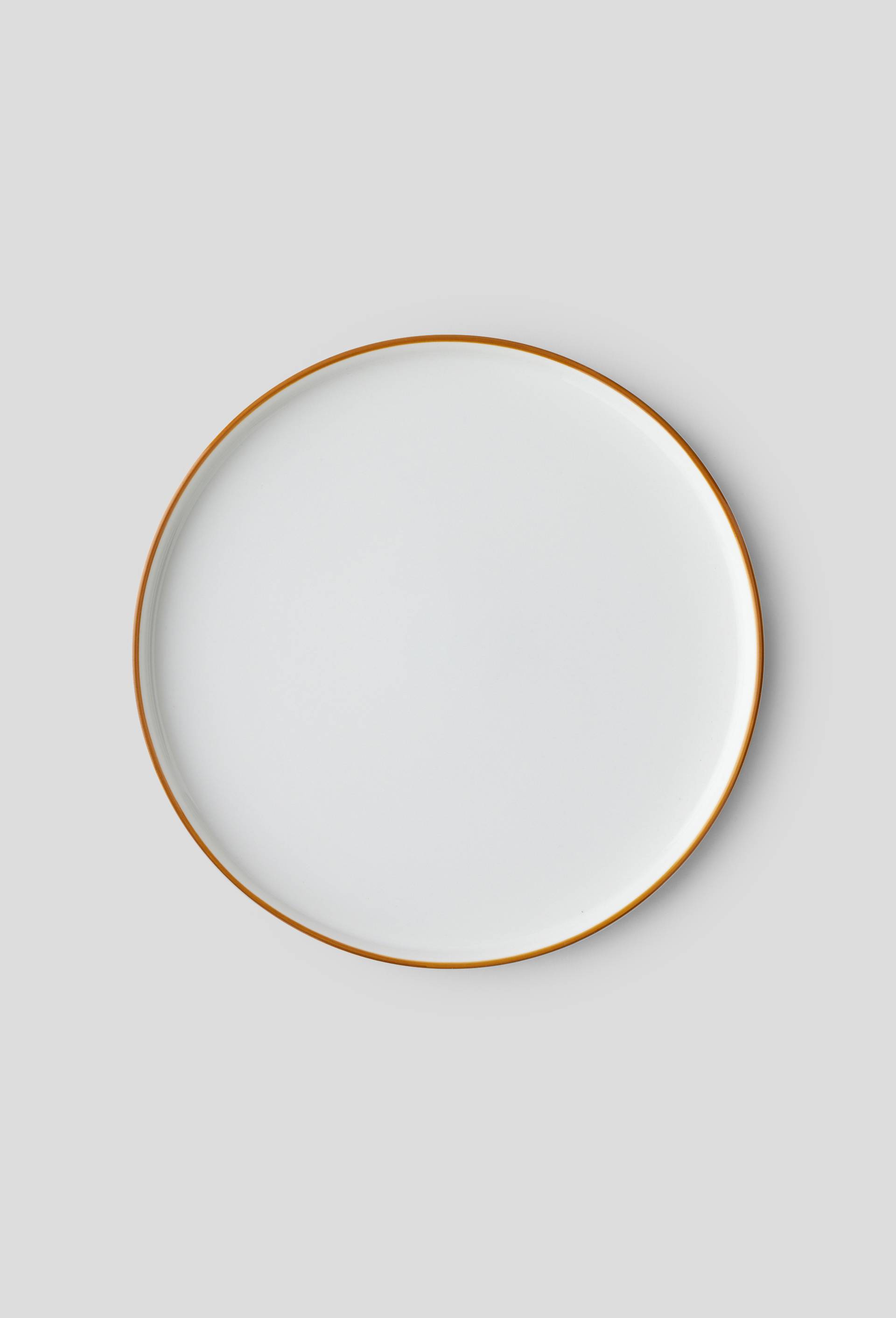 Assiette plate rebord liseré, Blanc, large image number 0