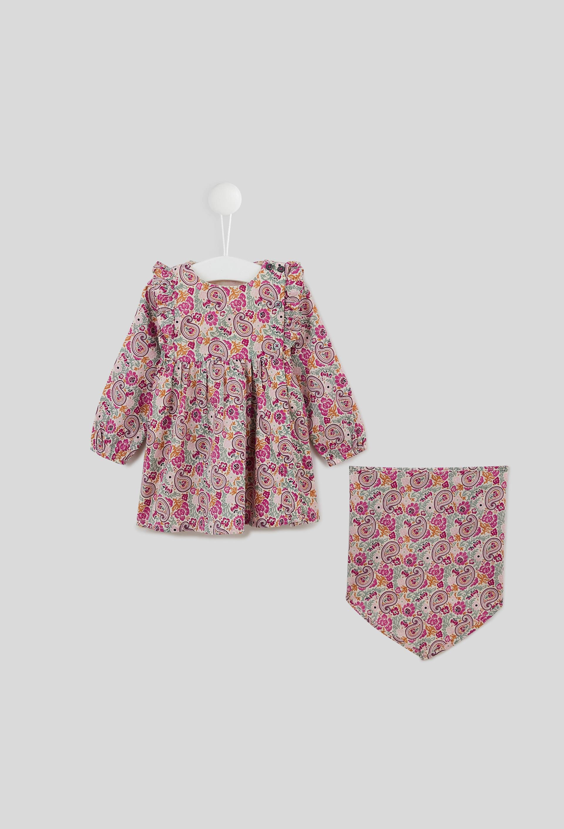 Robe imprimée en coton BIO et OEKOTEX, Beige clair, large image number 0