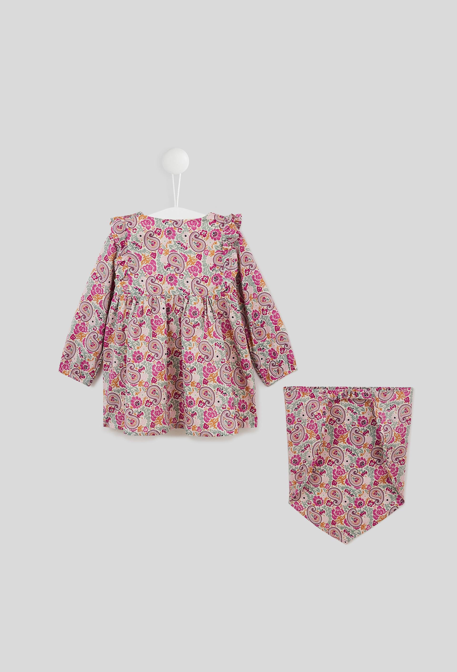 Robe imprimée en coton BIO et OEKOTEX, Beige clair, large image number 1.0