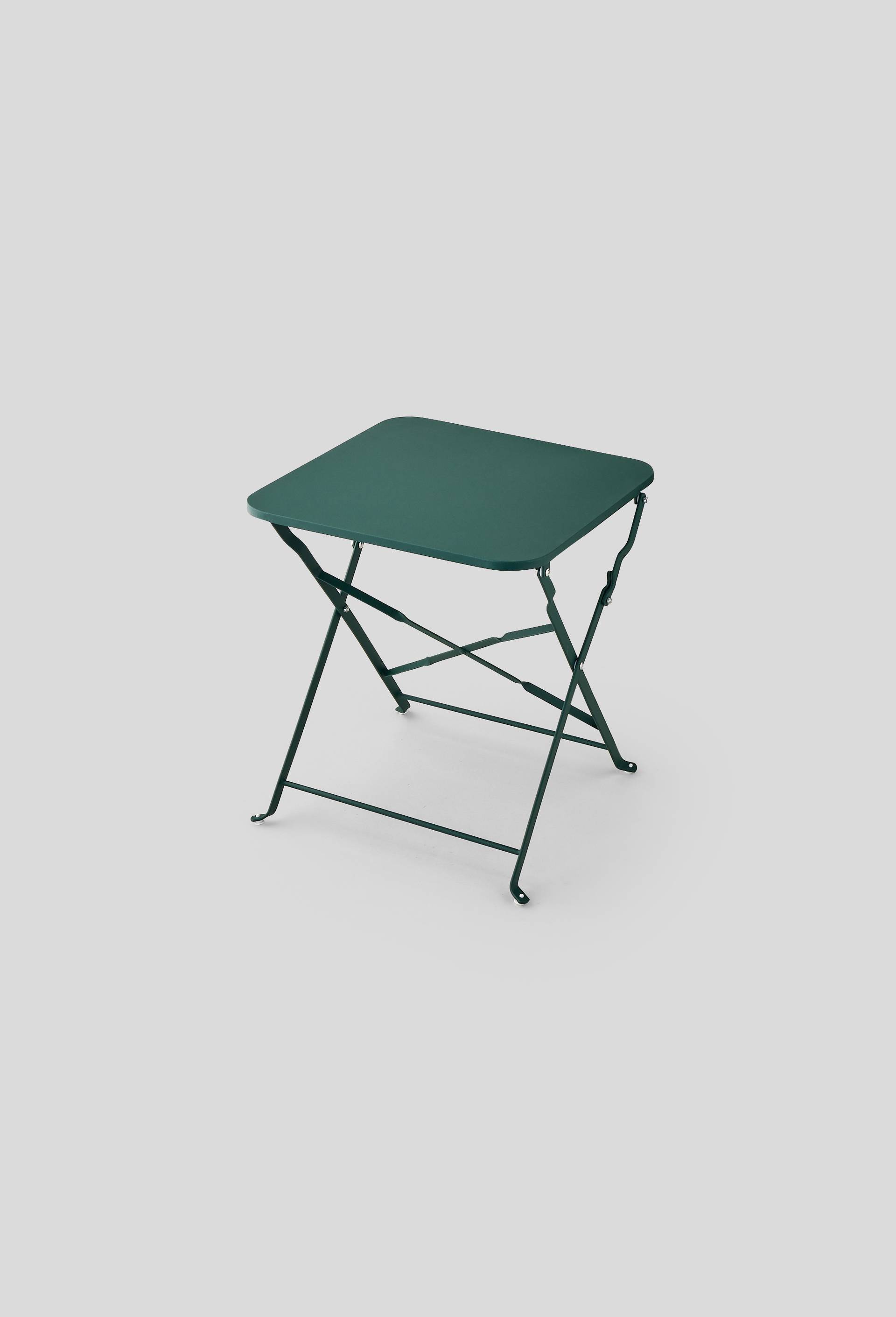 Table carrée, 40xH45cm, en métal, Vert foncé, large image number 0.0