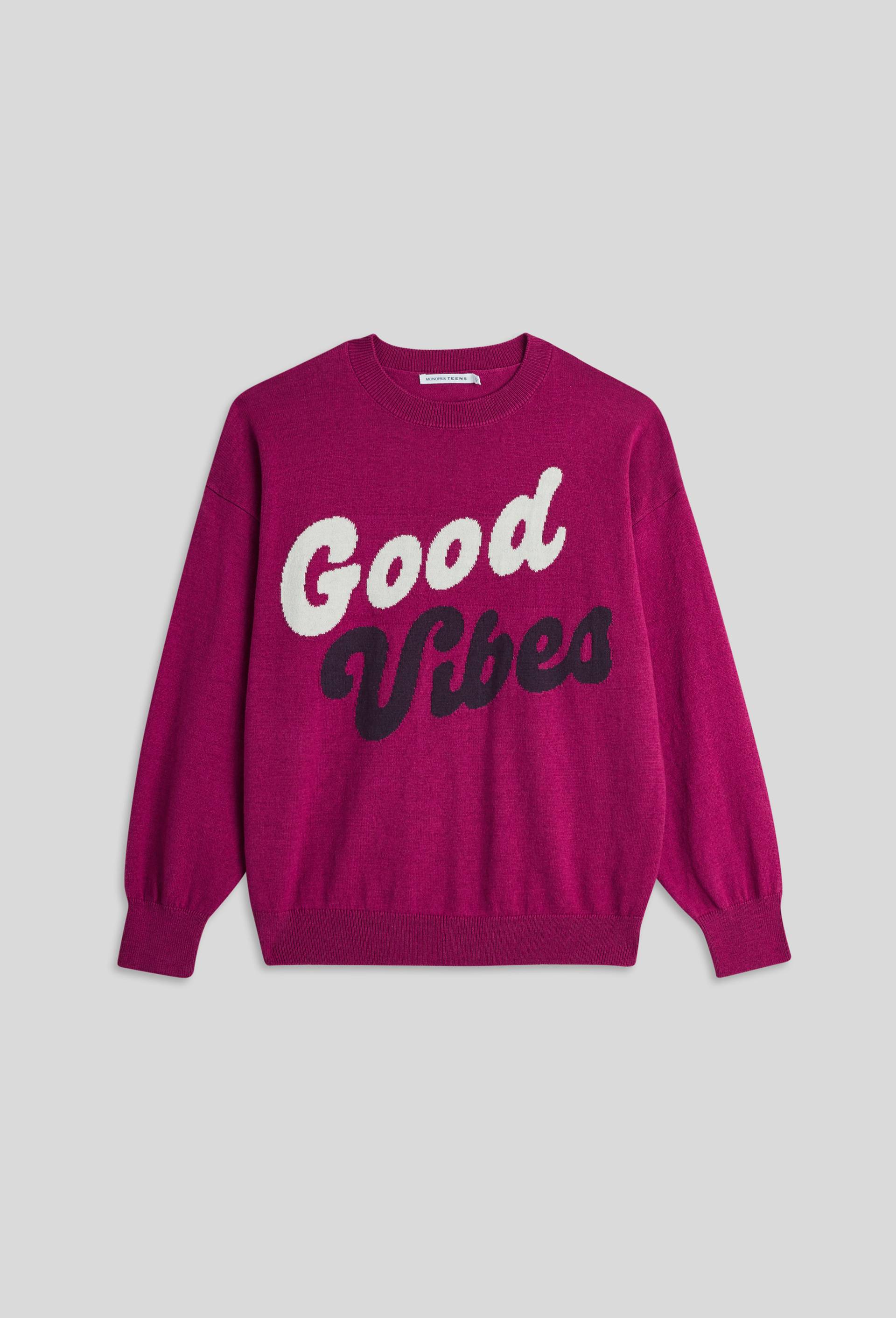 Sweat "bonnes ondes", Oeko-Tex, Rose, large image number 1.0