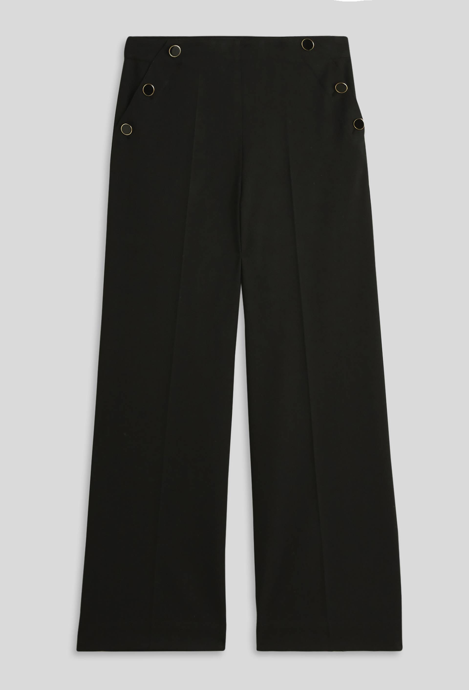 Pantalon à pont, Noir, large image number 2.0