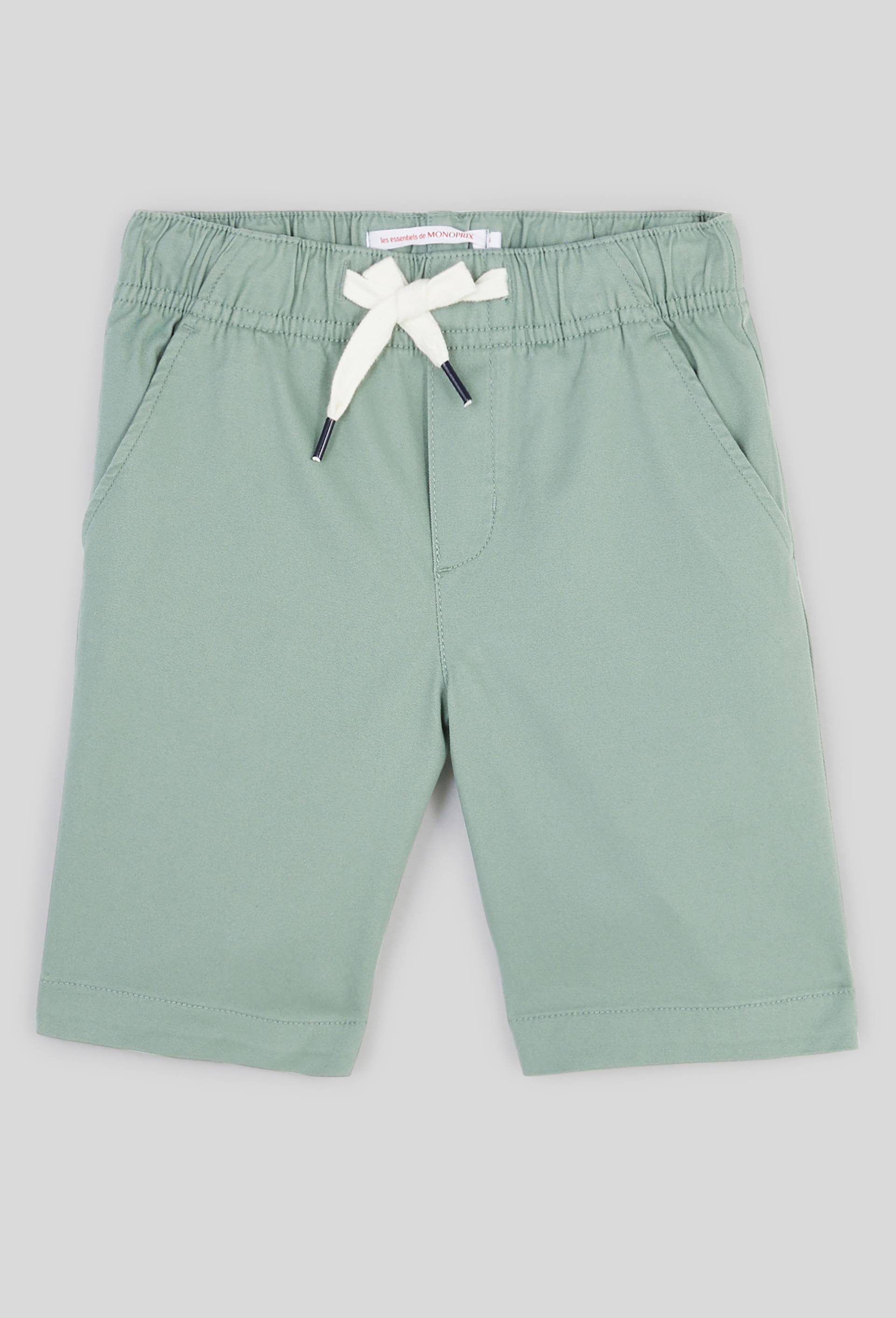 Bermuda élastiqué contenant du coton BIO, Vert, swatch image