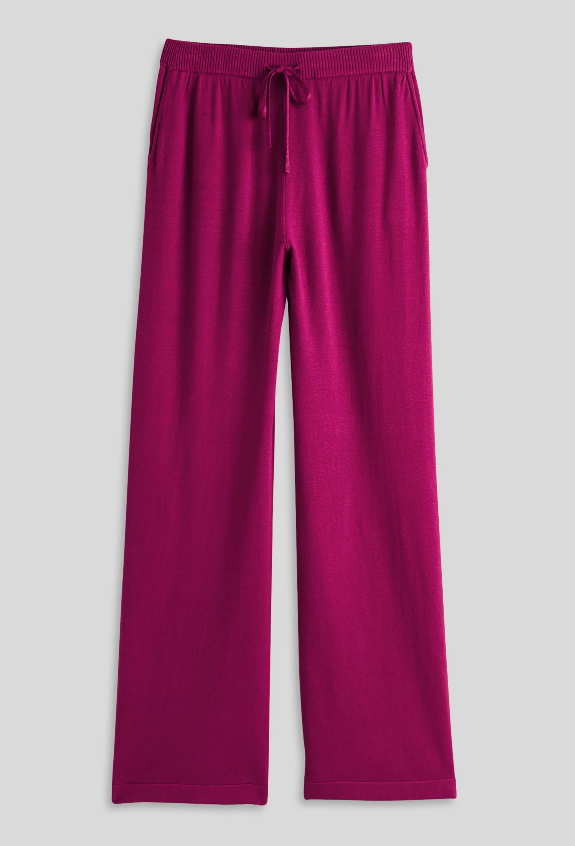 Pantalon large en maille, Oeko-tex, Violet foncé, large image number 2.0