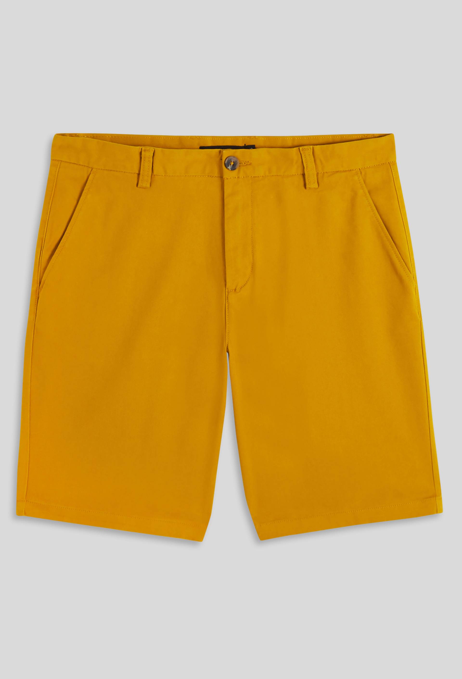 Bermuda straight en coton GOTS, Jaune foncé, large image number 2