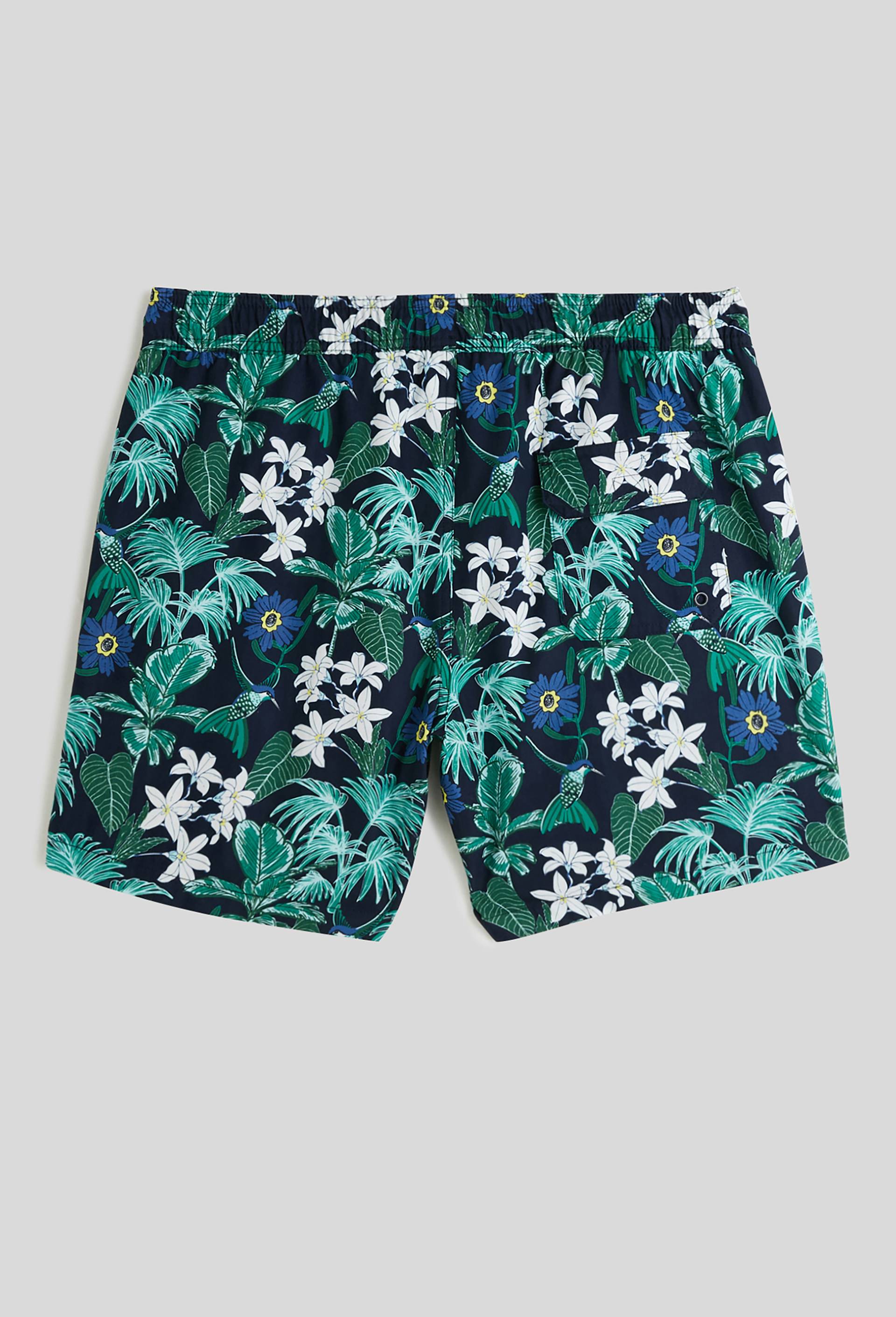 Short de bain imprimé, Oeko-tex, Bleu foncé, large image number 1