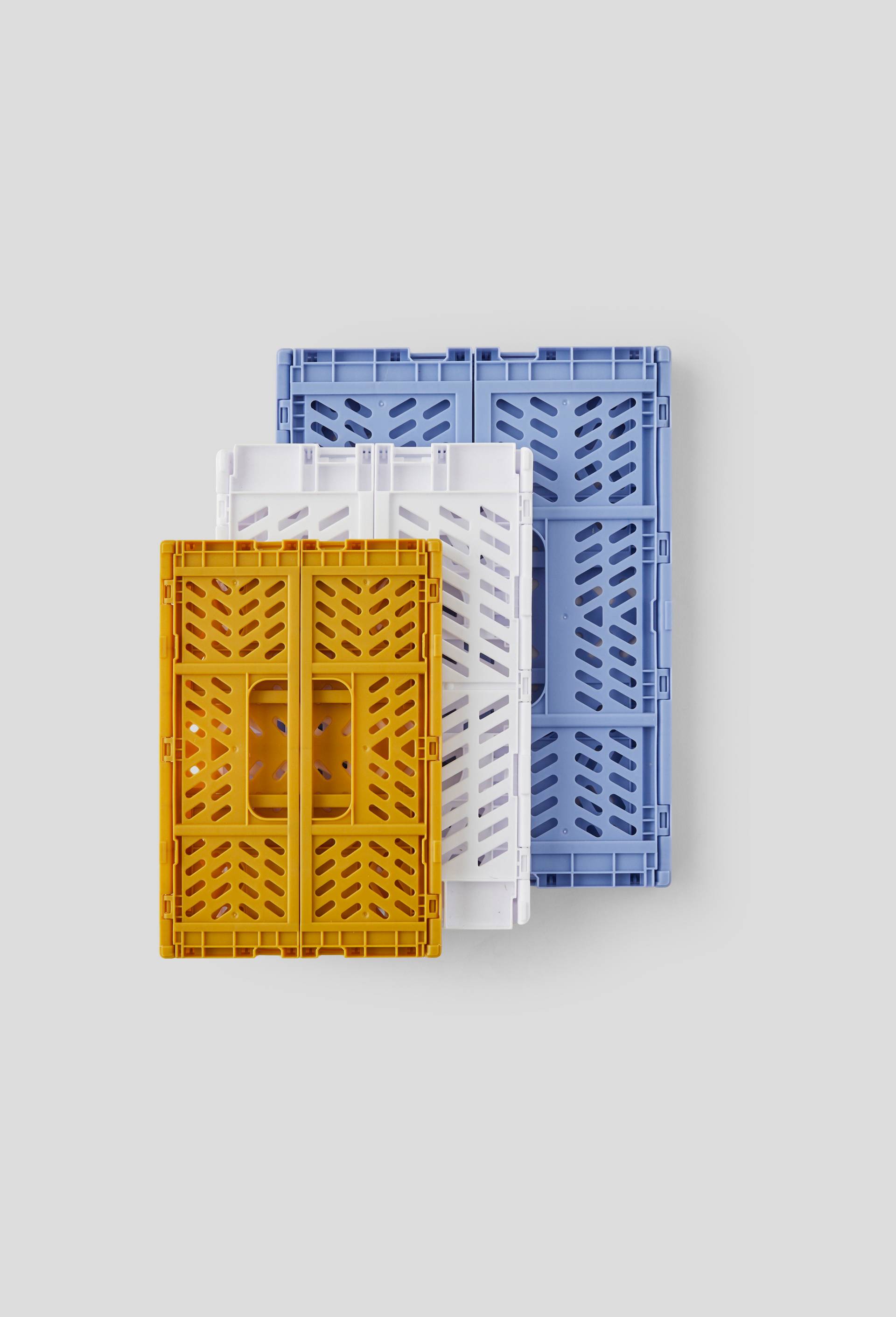 Caisse de rangement pliable en plastique recyclé, 25,5 x 16,5 x 10,5 cm, Blanc, large image number 1.0
