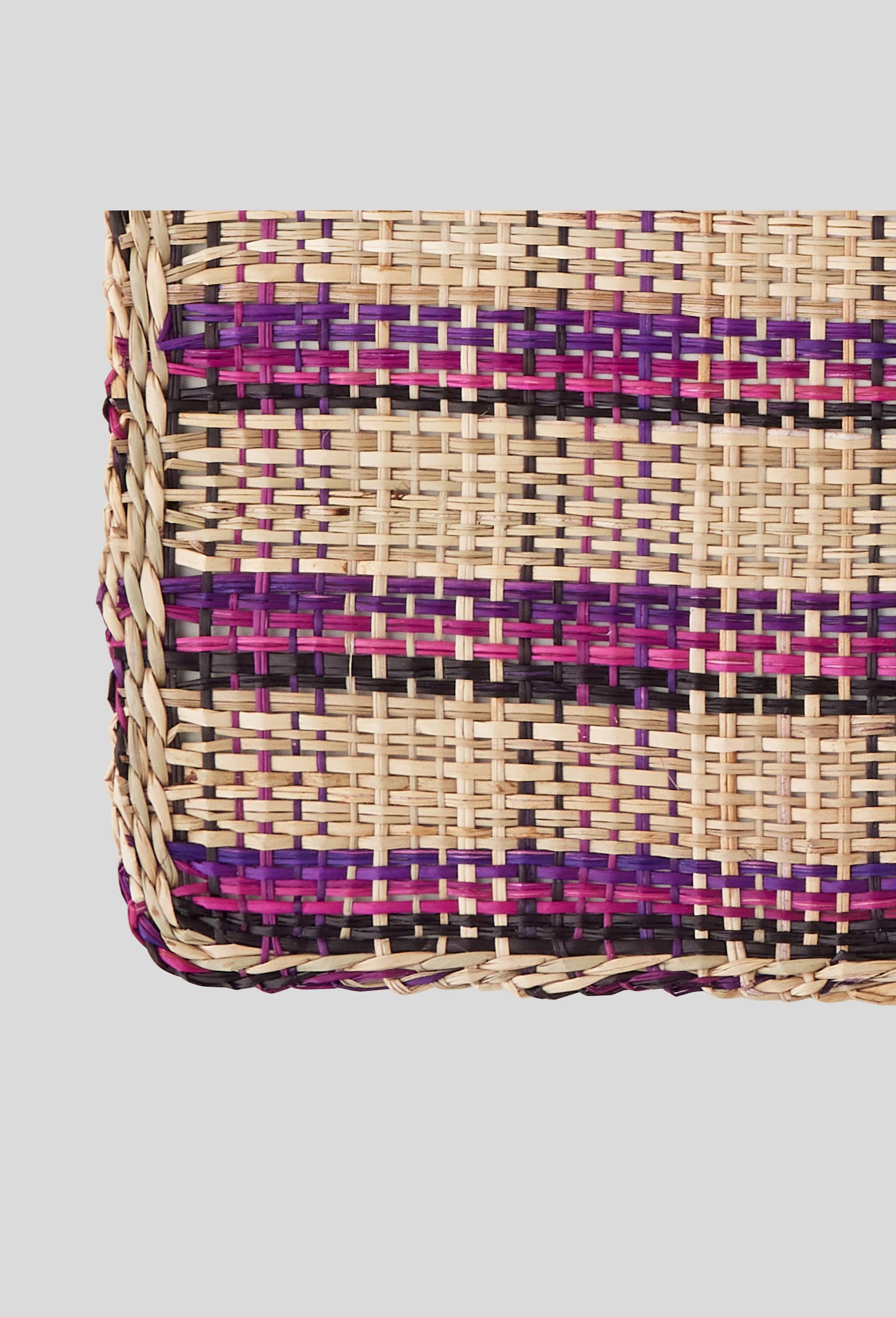 Set de table, vannerie carreaux, 33x48cm, Violet foncé, large image number 1
