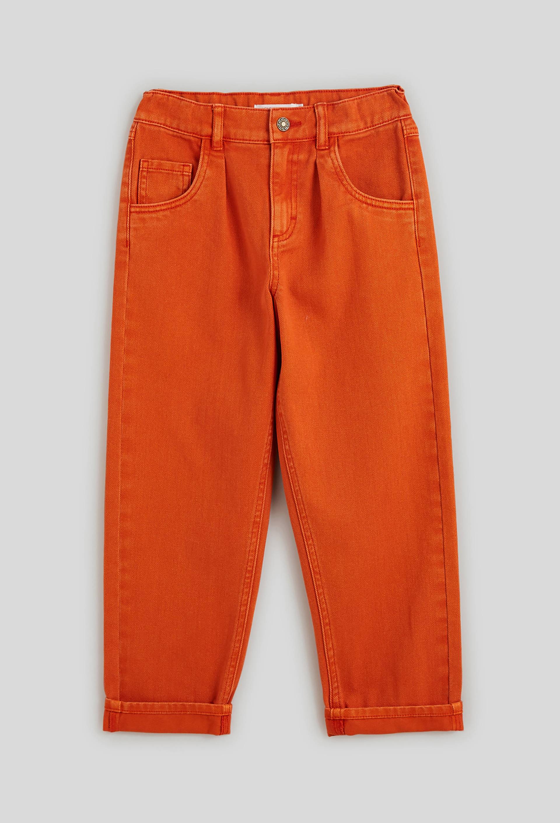 Jean en twill, Coton BIO, Orange, large image number 0.0