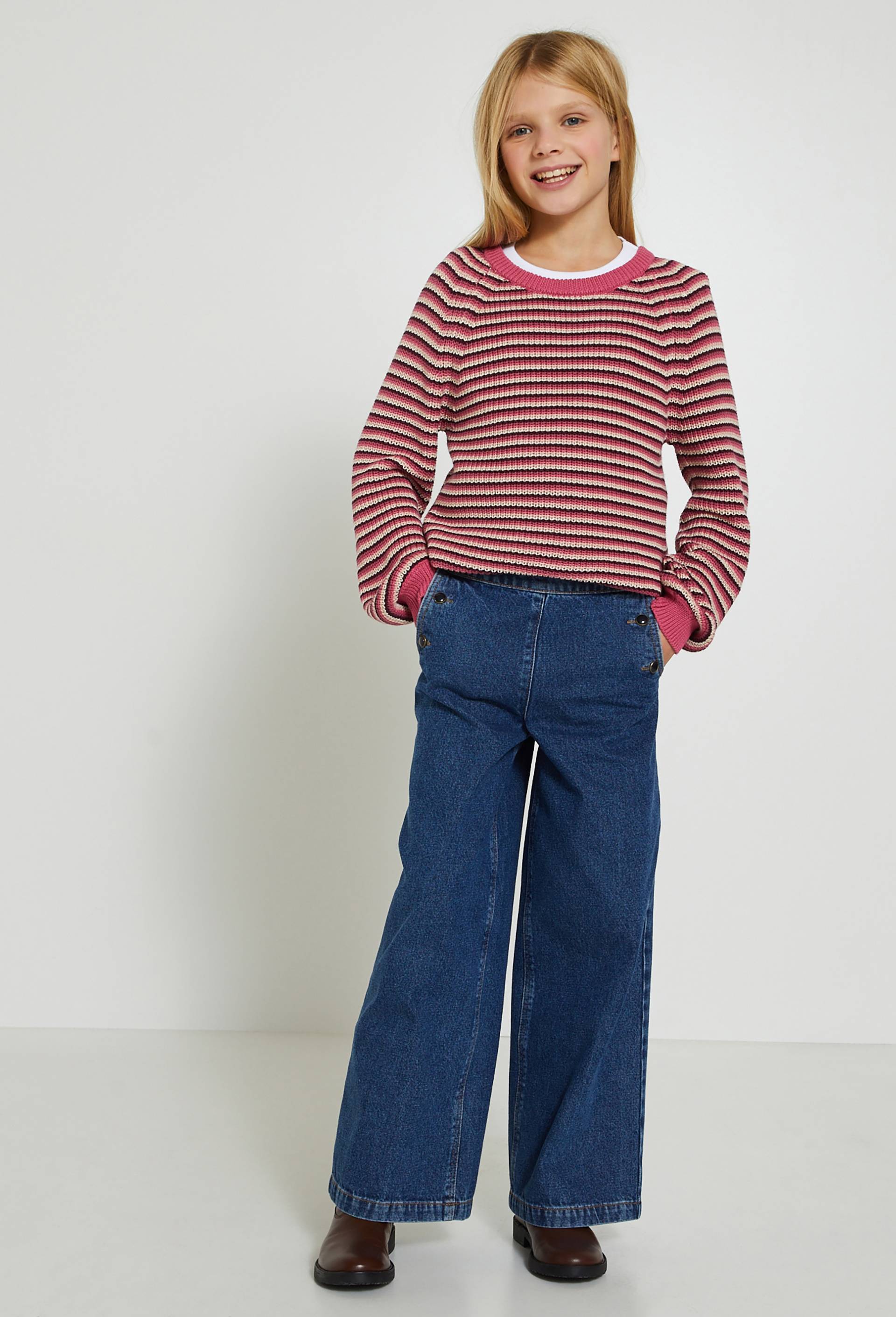 Jean large, Coton BIO, Bleu clair, large image number 0
