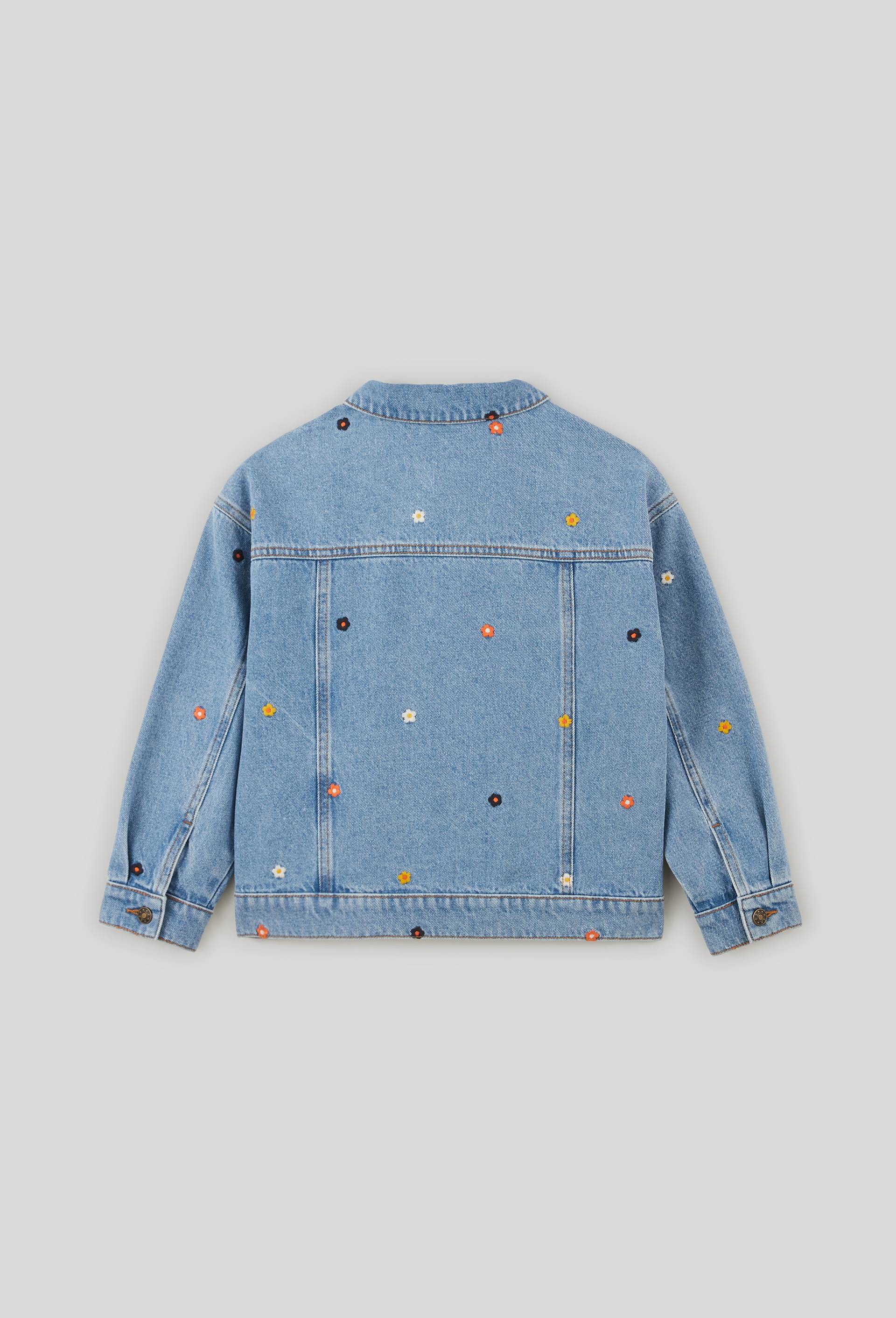 Veste en jean brodée,  Oeko-Tex, Bleu foncé, large image number 1.0