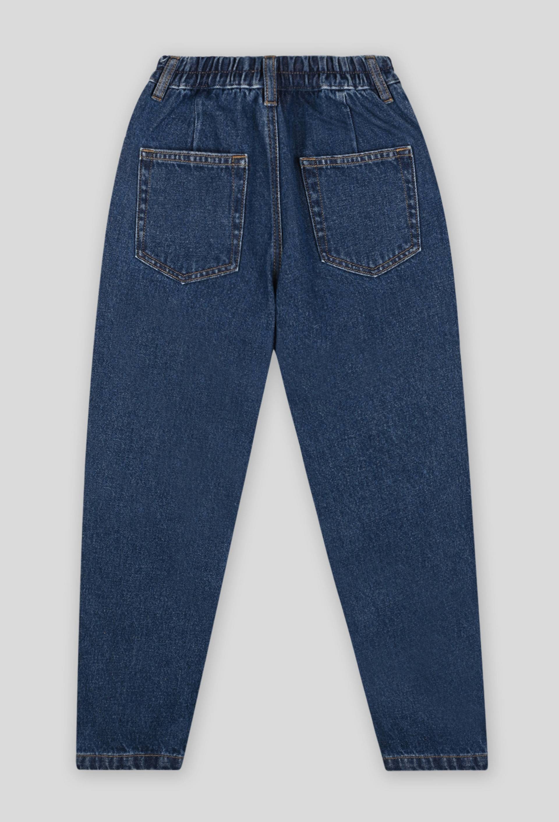 Jean coupe dad fit avec taille elastique, Oeko-Tex, Bleu, large image number 1