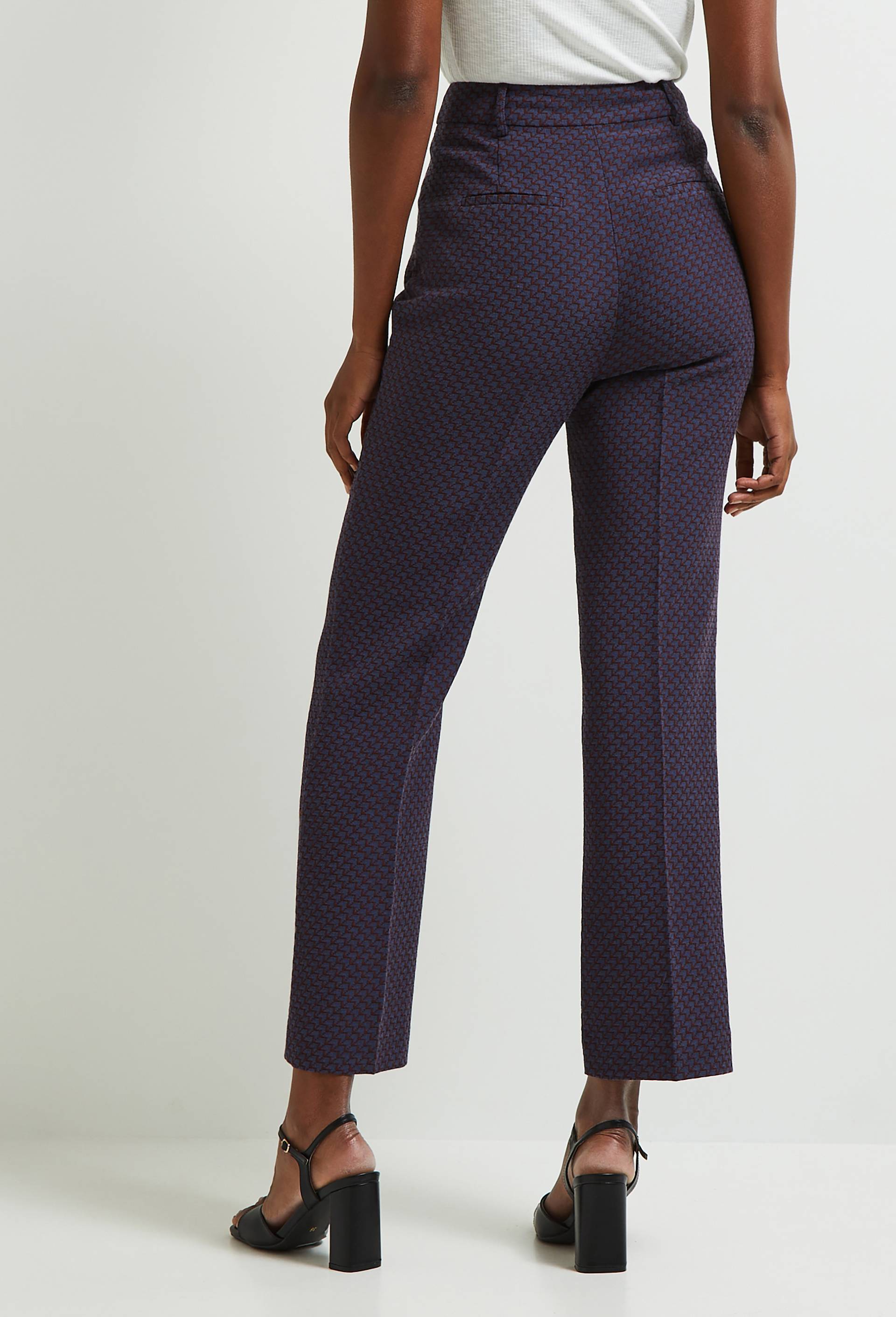Pantalon de costume en jacquard, Violet foncé, large image number 1.0