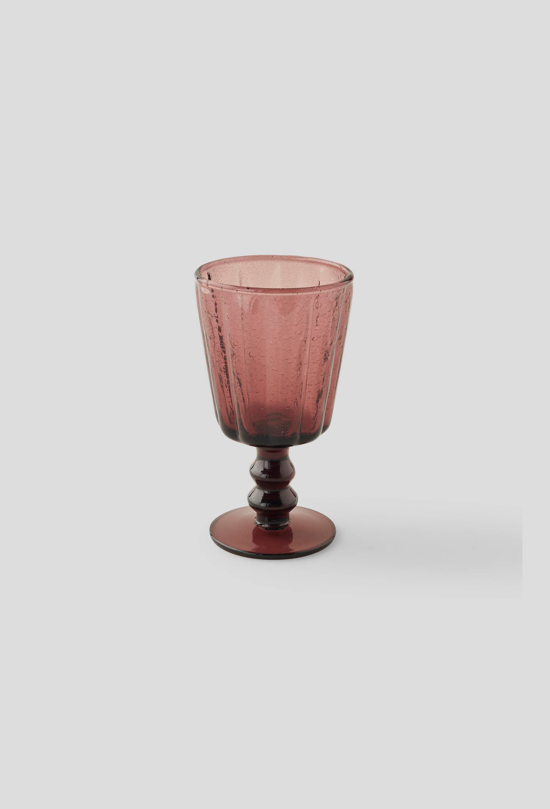 Verre à pied finition bulles, 75cL, Violet clair, large image number 0.0