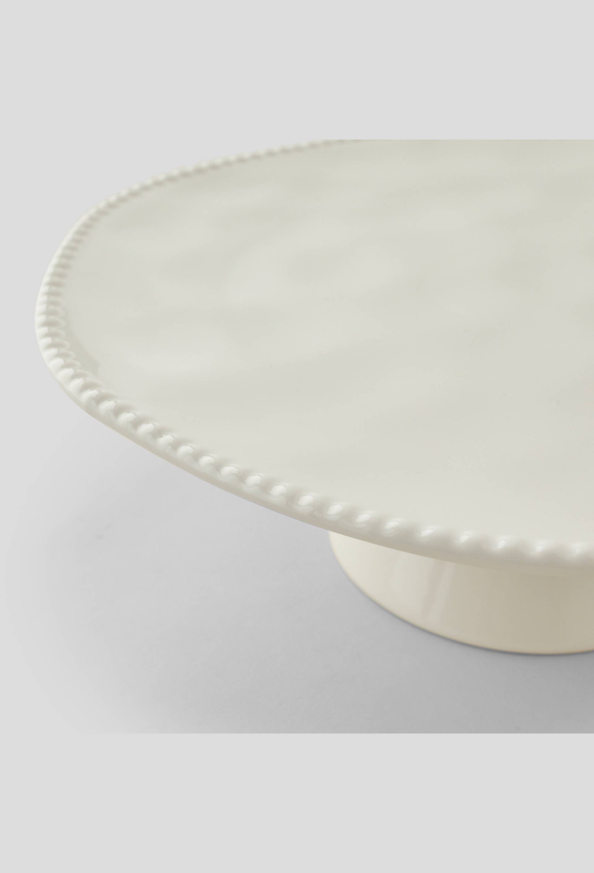 Présentoir à gâteau perlé, Blanc, large image number 1.0