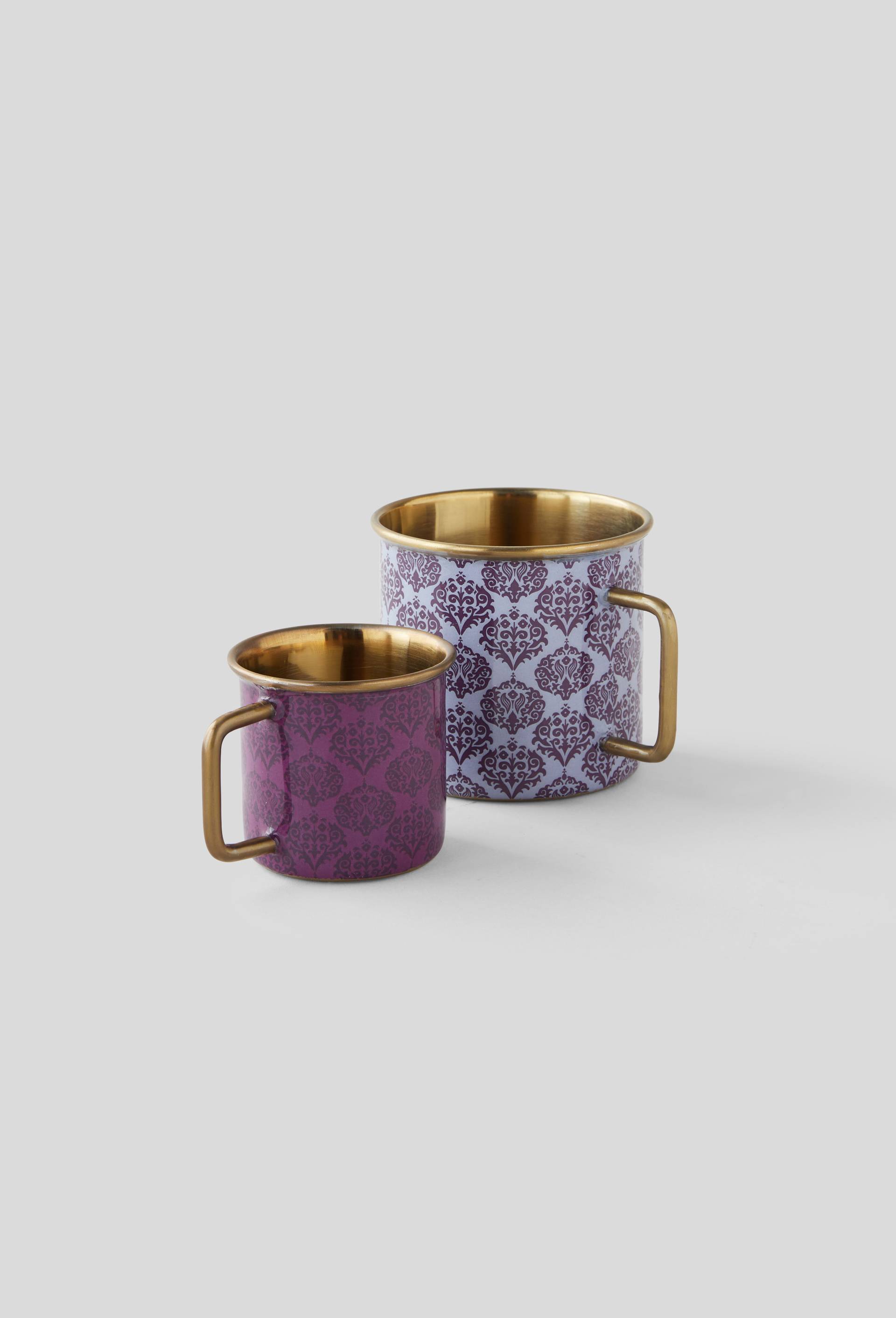 Tasse métal imprimée, 19cL, Violet foncé, large image number 1.0