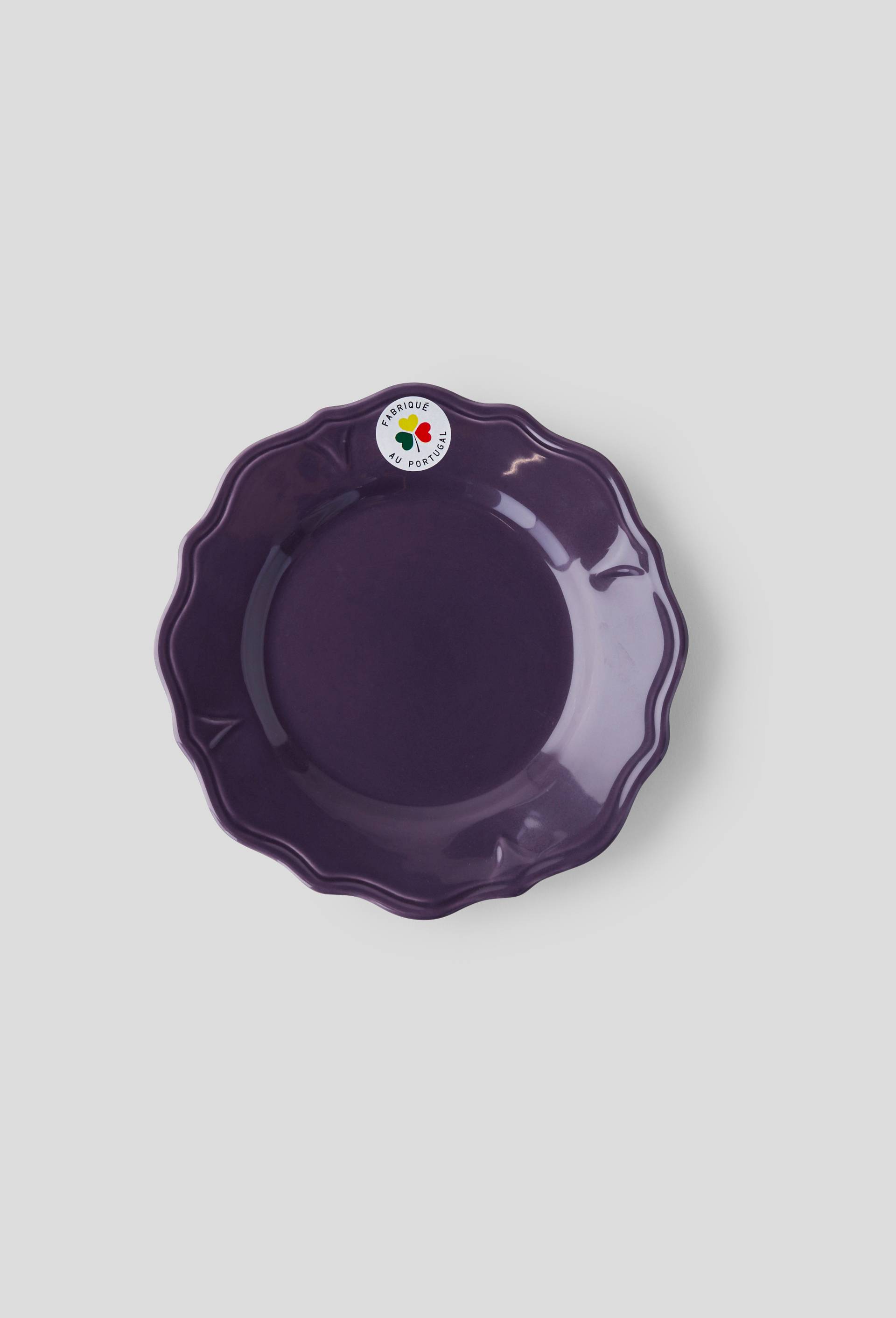 Assiette à dessert festonnée, 22cm, Violet foncé, large image number 0.0