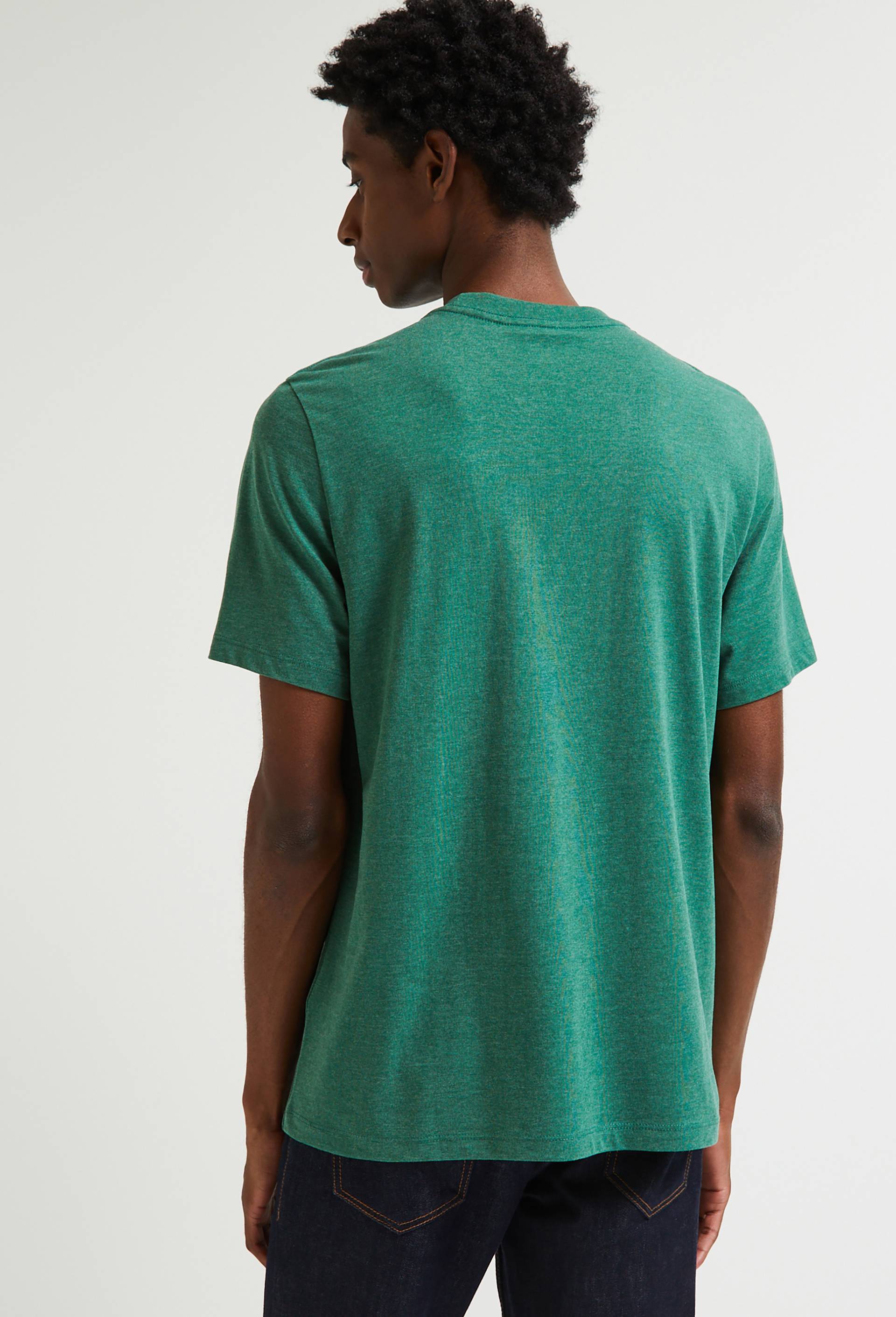 T-shirt manches courtes col rond contenant du coton BIO, Vert foncé, large image number 1