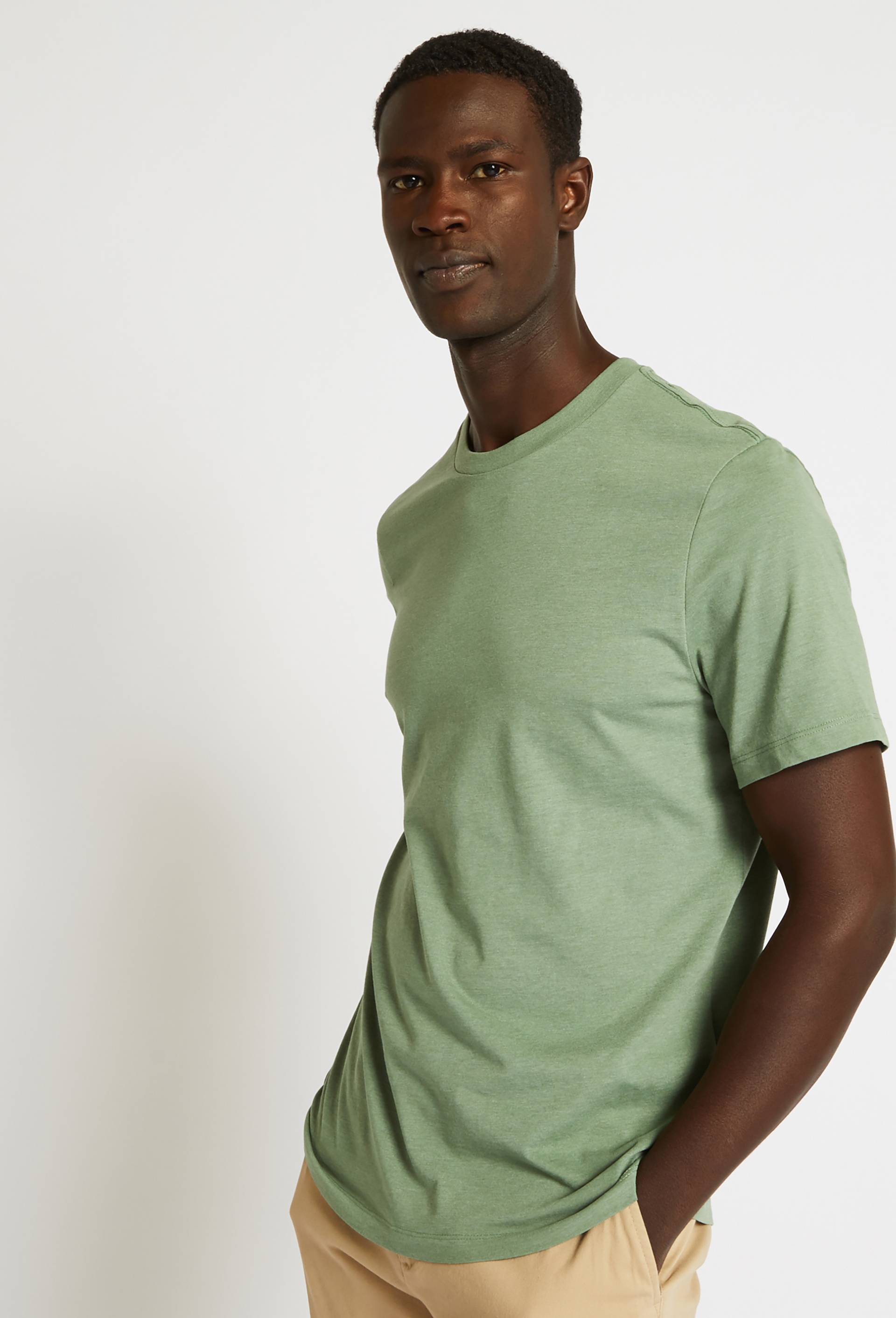 T-shirt manches courtes col rond contenant du coton BIO, Vert, large image number 0
