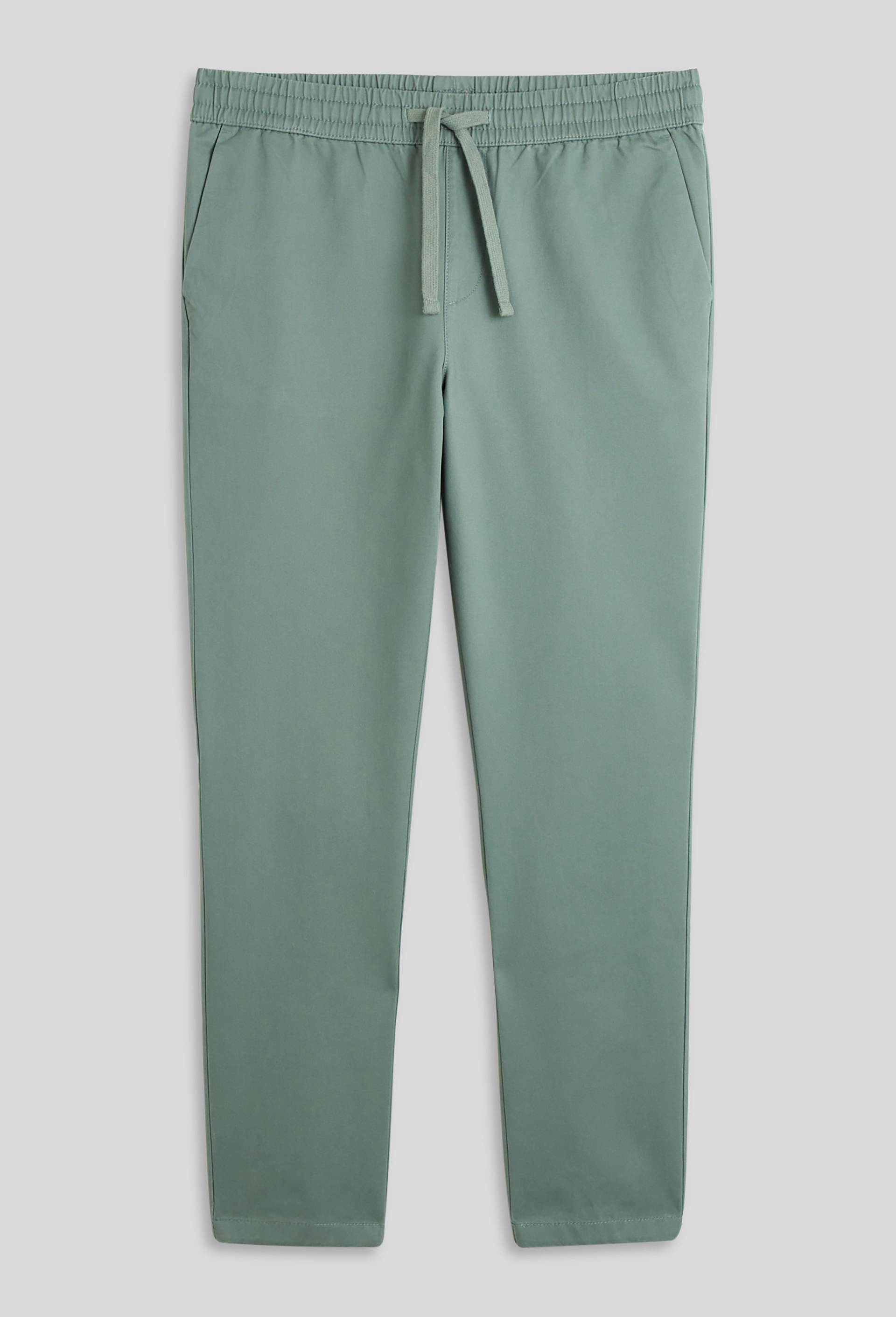 Pantalon chino élastiqué en coton BIO, Vert, large image number 2