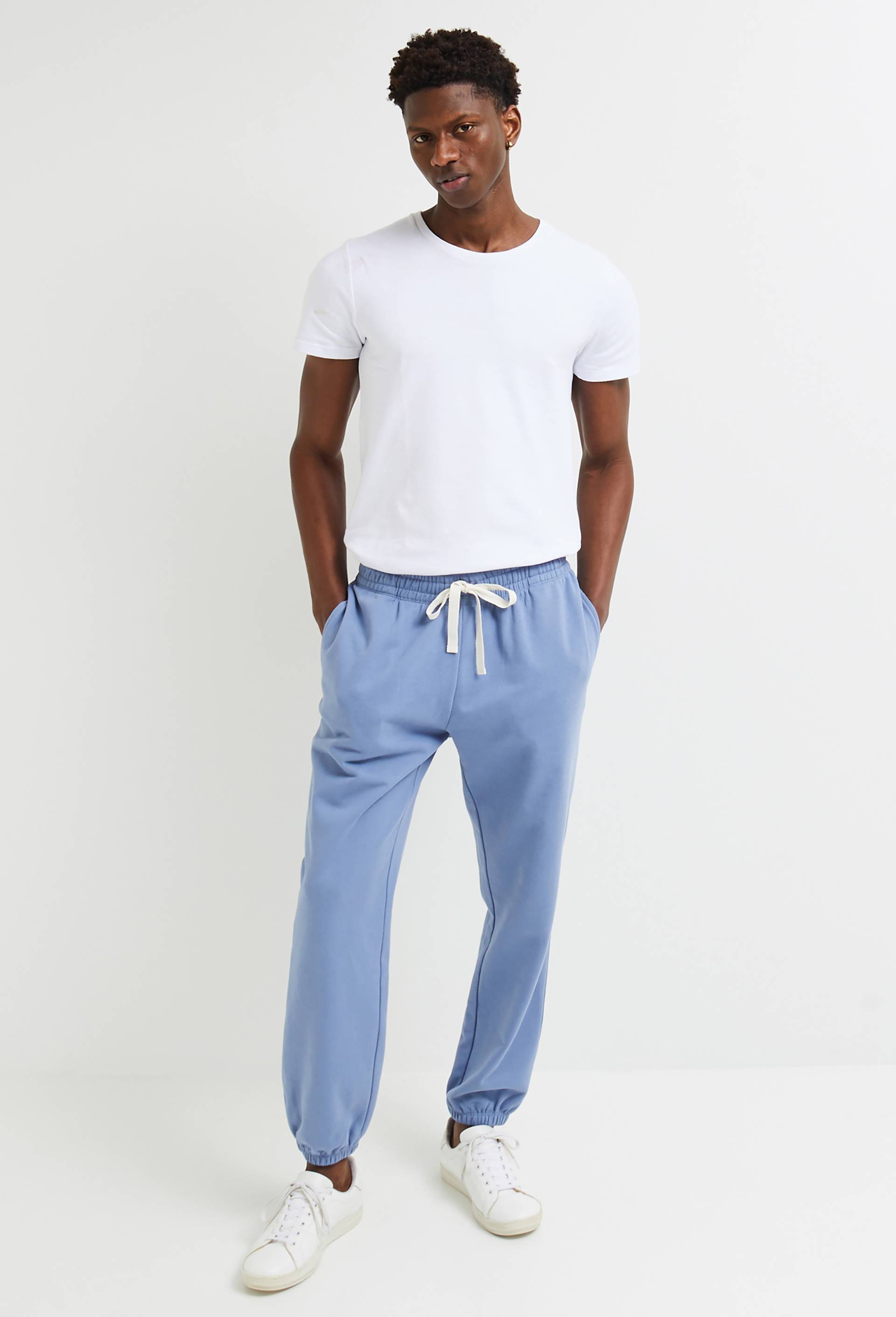 Jogging molleton en coton BIO, Bleu, large image number 0.0