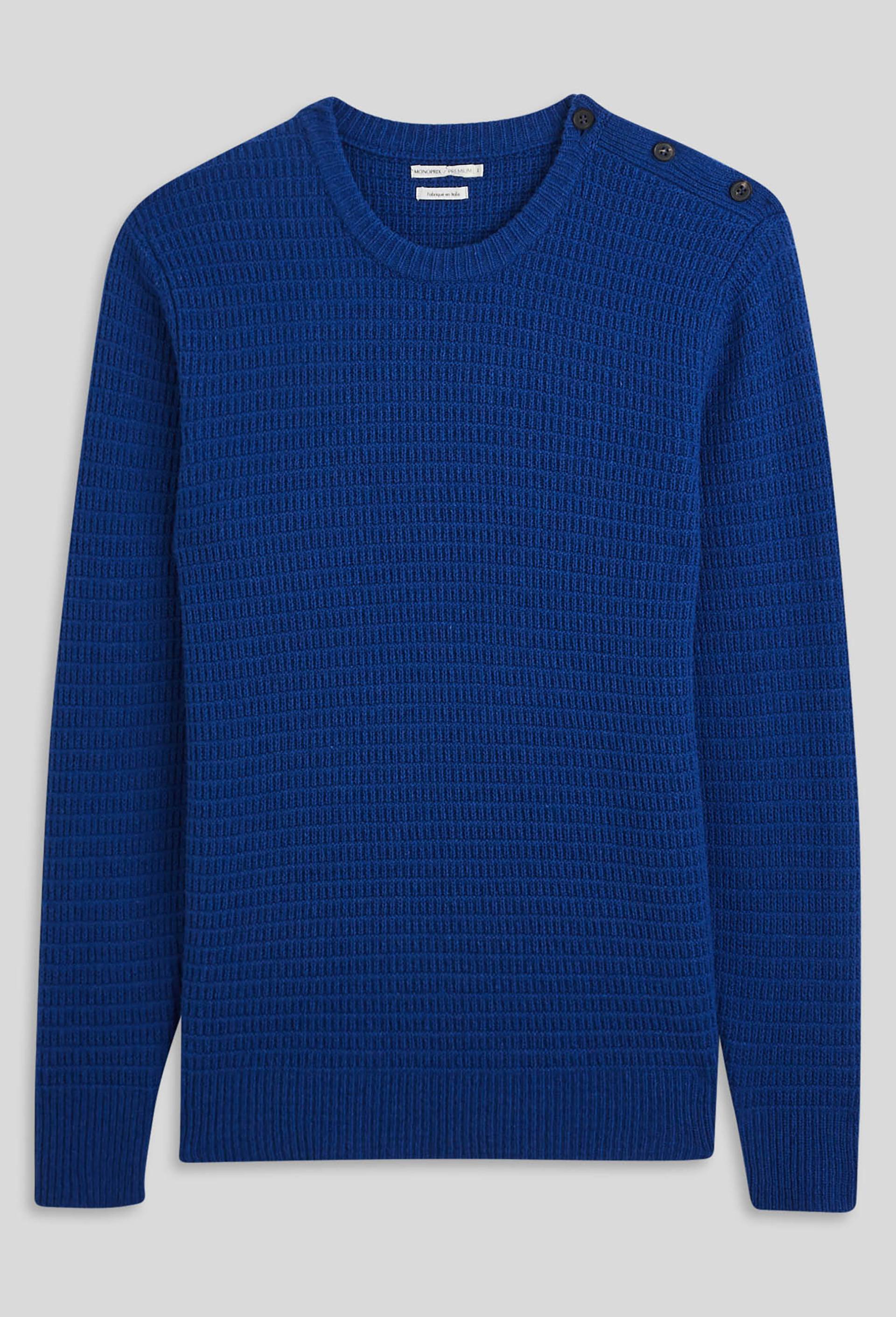 Pull contenant de la laine, Bleu, large image number 2