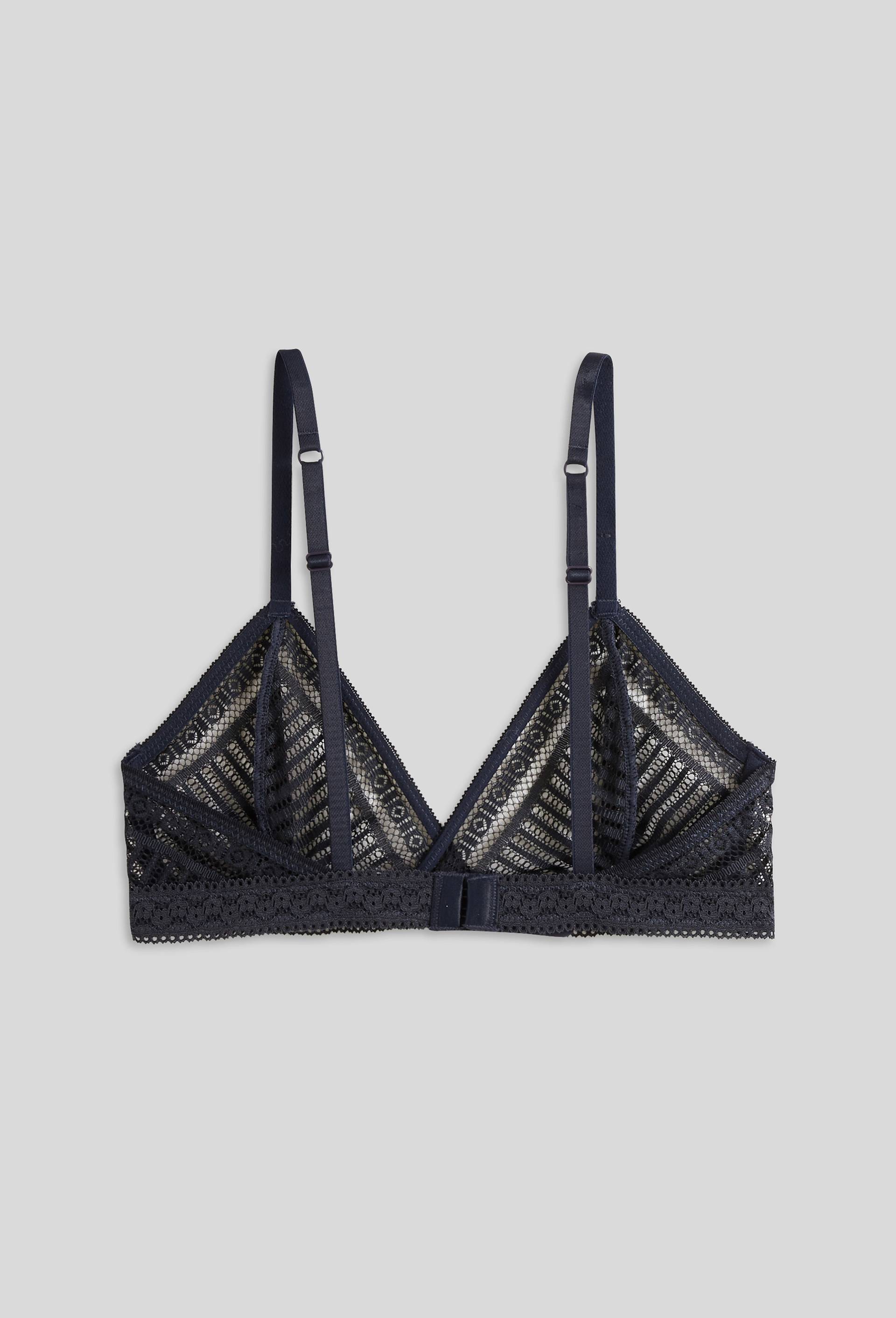 Soutien-gorge triangle ANNIE en dentelle, Oeko-Tex, Bleu foncé, large image number 1