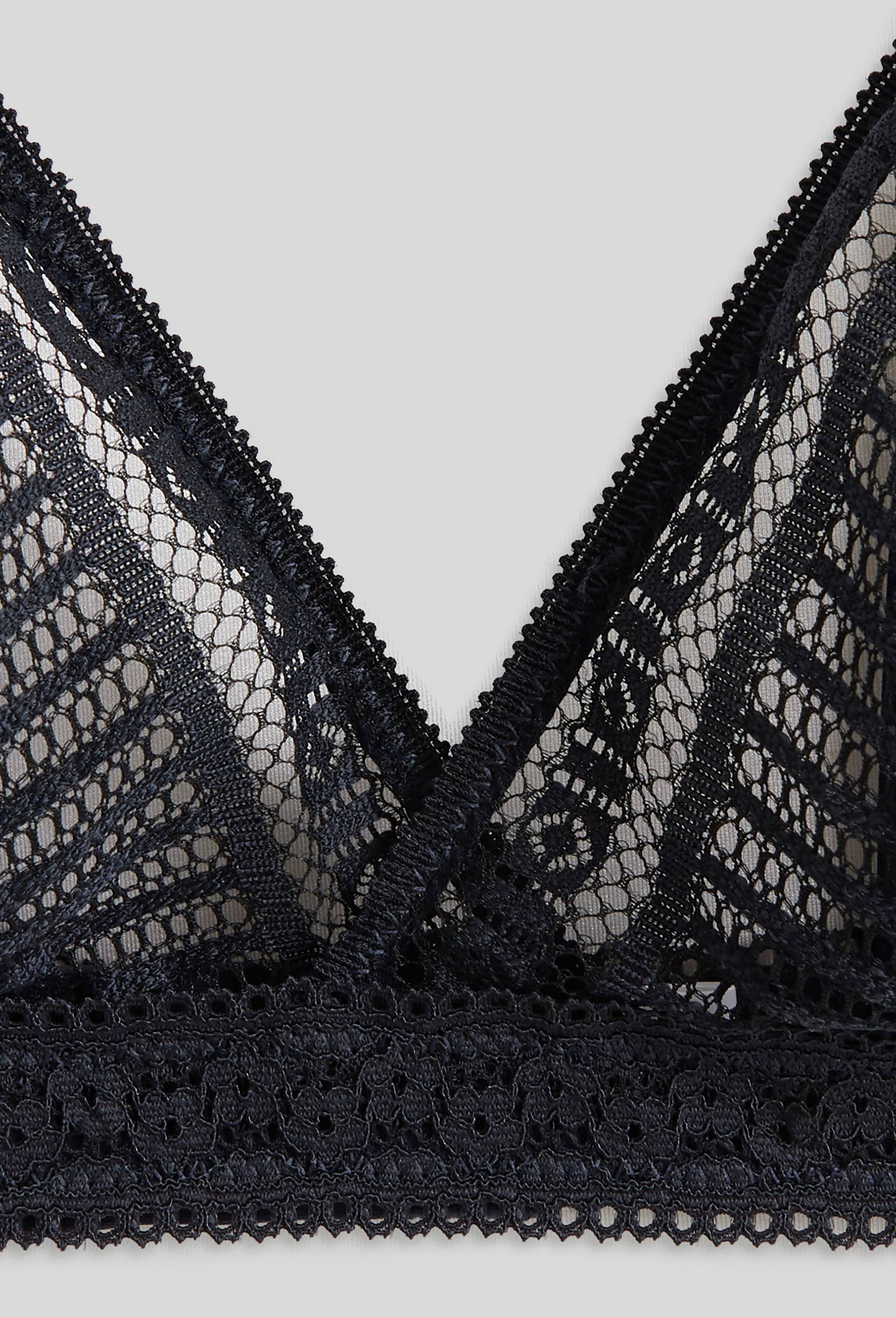 Soutien-gorge triangle ANNIE en dentelle, Oeko-Tex, Bleu foncé, large image number 2