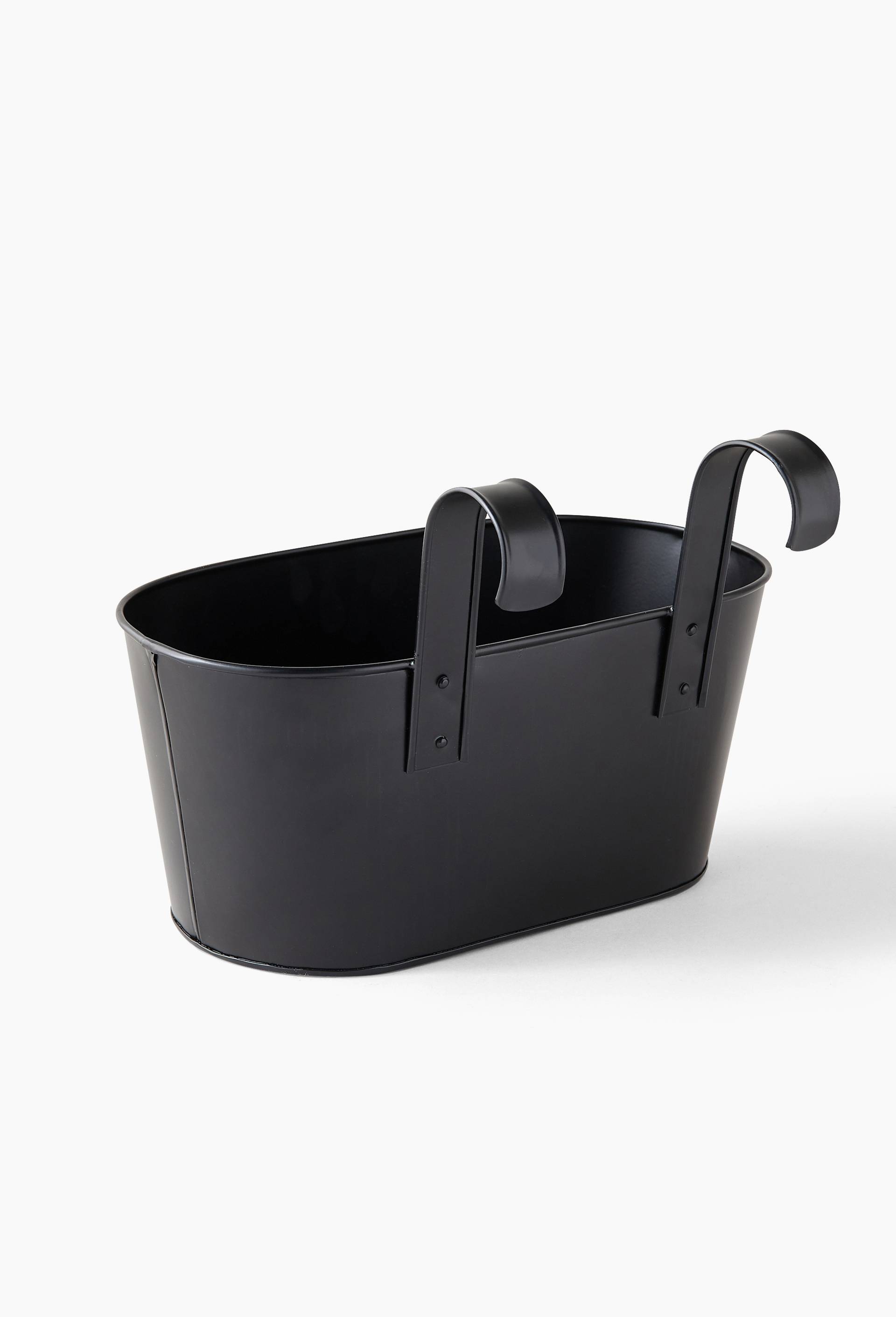 Jardinière, 33x15x17cm, en métal, Noir, large image number 1.0