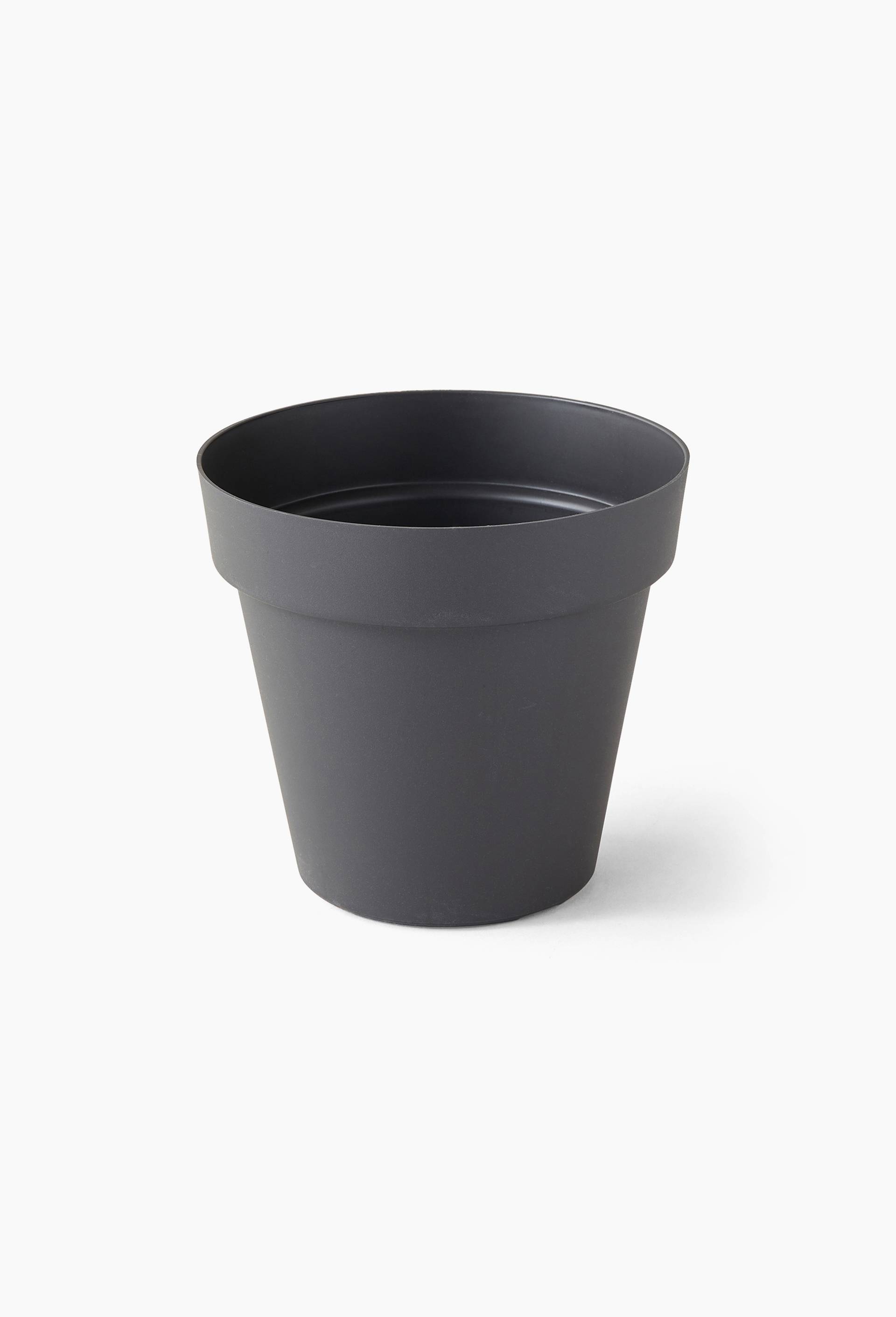 Pot capri, 20cm, en plastique polypropyl&egrave;ne, Gris fonc&eacute;, large image number 0